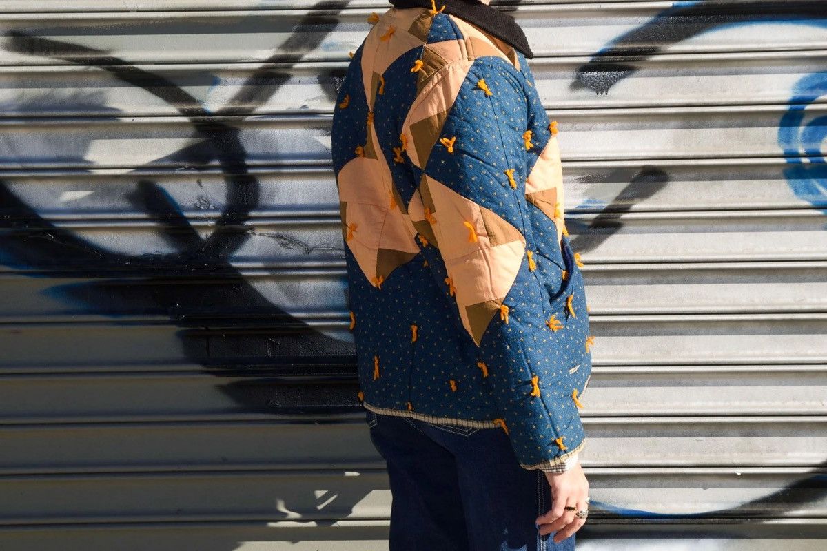 Other Indigo & Rust Upcycled 1930s Quilt Jacket Size US M / EU 48-50 / 2 - 3 Thumbnail