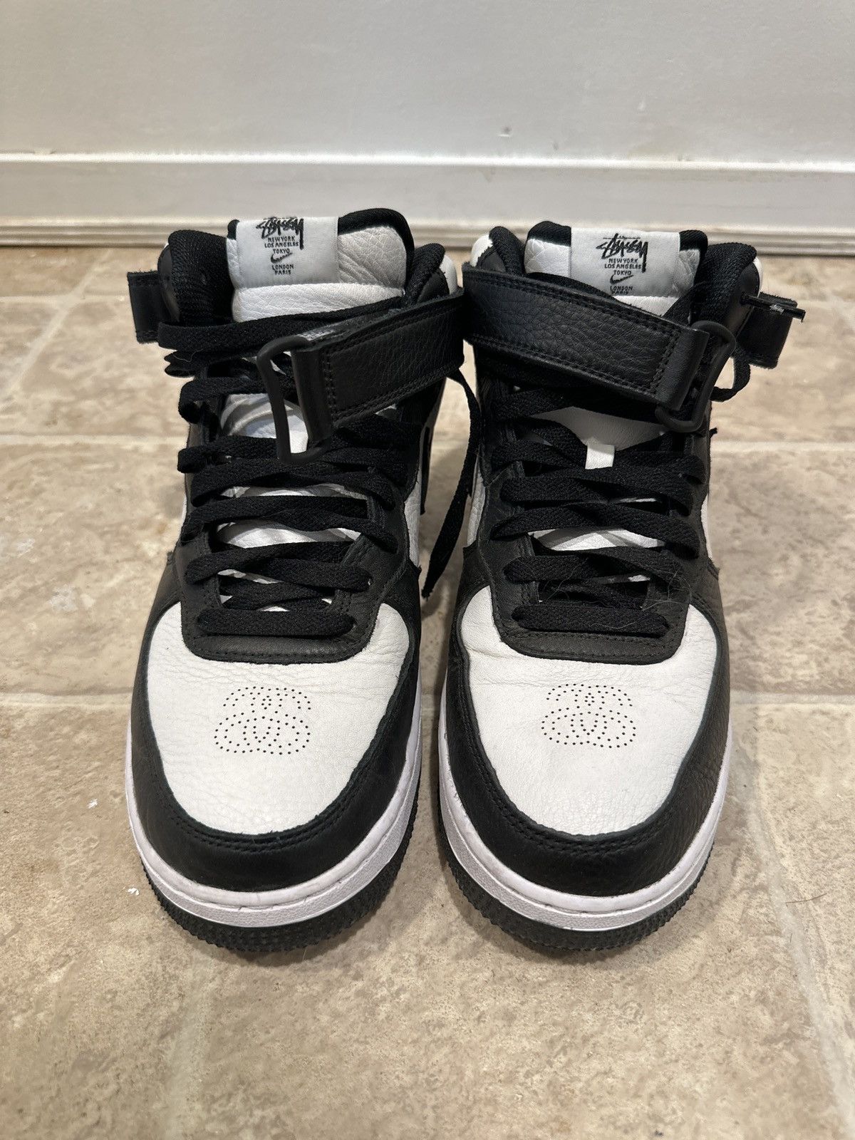Stussy x Air Force 1 Mid 'Black White'