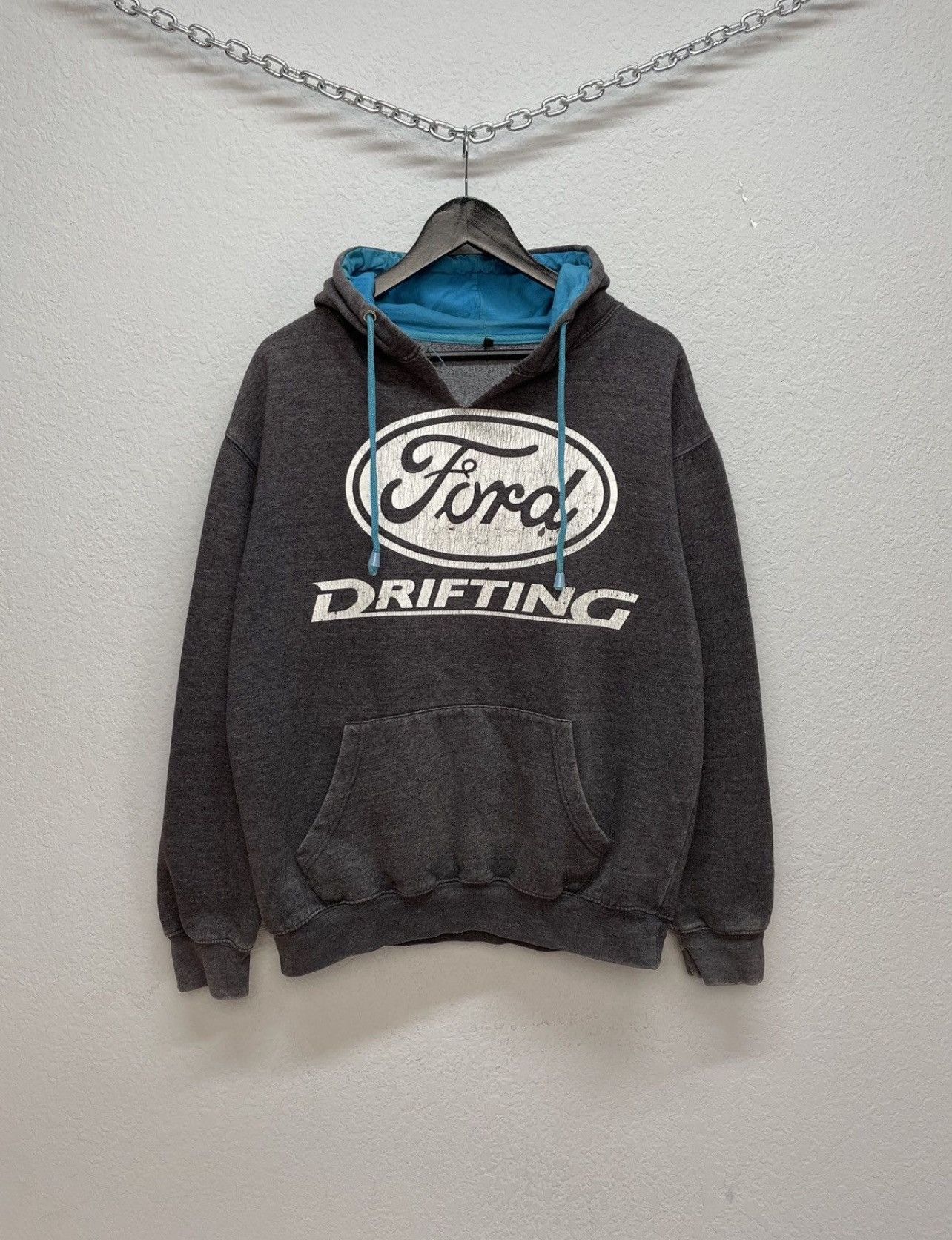 NASCAR Vintage Y2K Ford Drifting Baggy Fit Sun Faded Boxy Hoodie Size US M / EU 48-50 / 2 - 1 Thumbnail