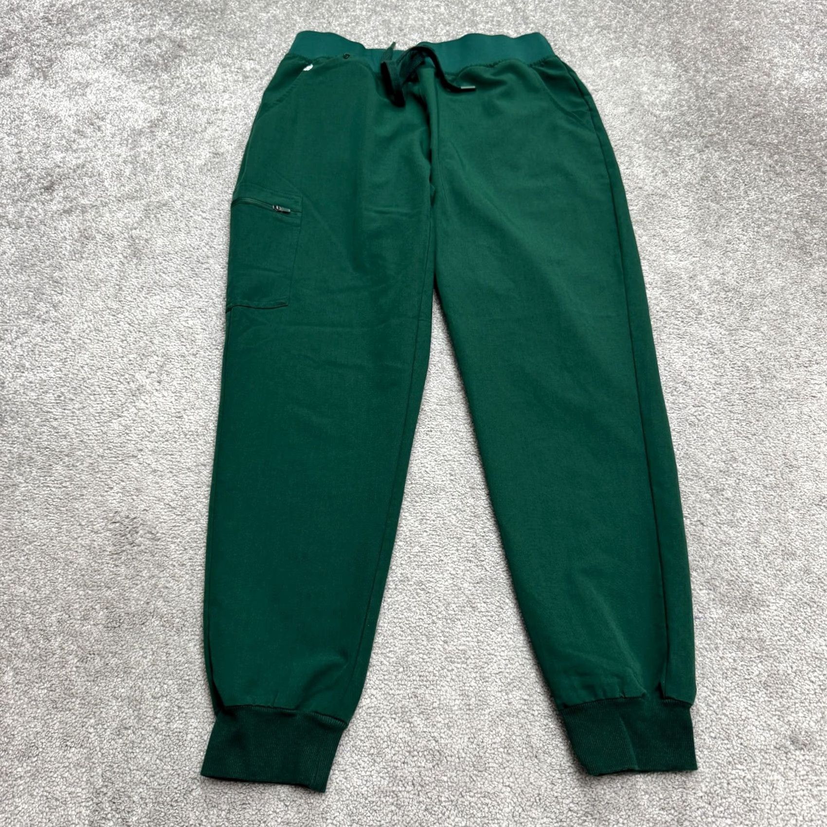 Vintage PEELZ Arabella Cargo Jogger Scrub Pants Womens Medium Green 4-Way Stretch Work Pants Size 32" / US 10 / IT 46 - 2 Thumbnail