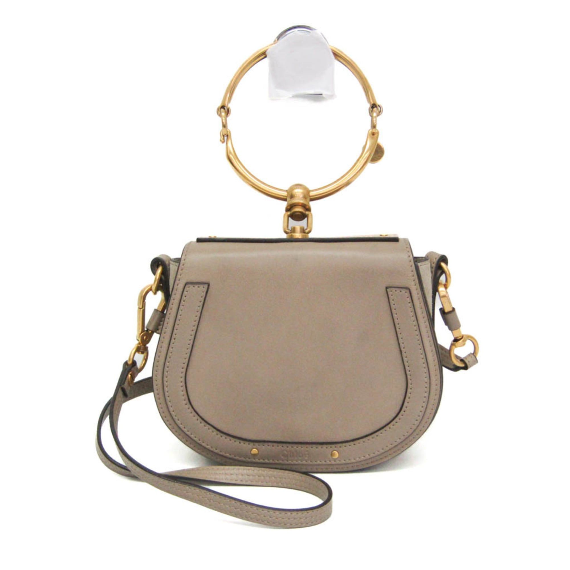 Chloe Chloé Nile Women's Leather,Suede Handbag,Shoulder Bag Grayish Size ONE SIZE - 1 Thumbnail