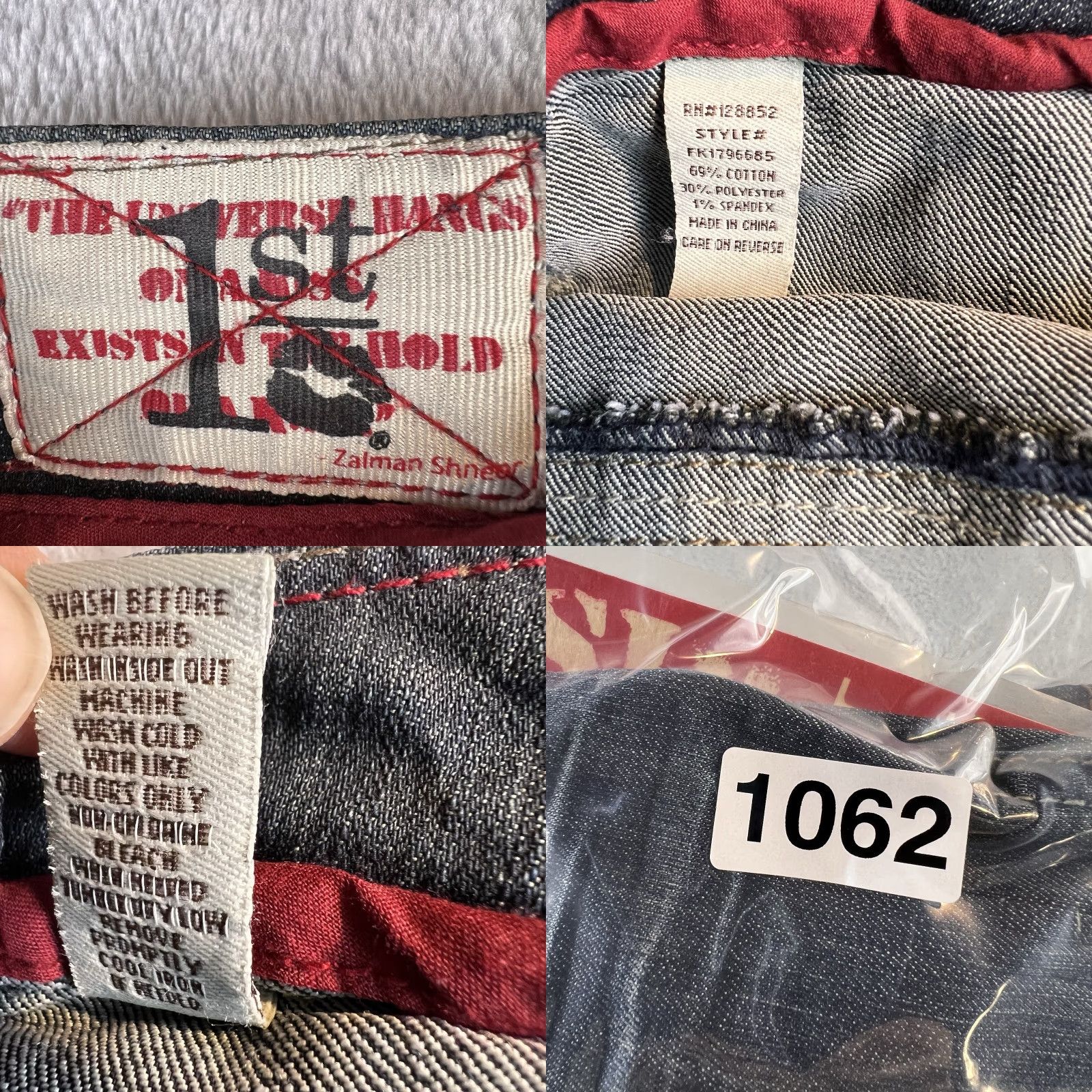 Vintage VTG 1st Kiss Jeans Bootcut Womens 5 Blue Dark Wash Distressed Y2K NWT Size 27" / US 4 / IT 40 - 8 Thumbnail