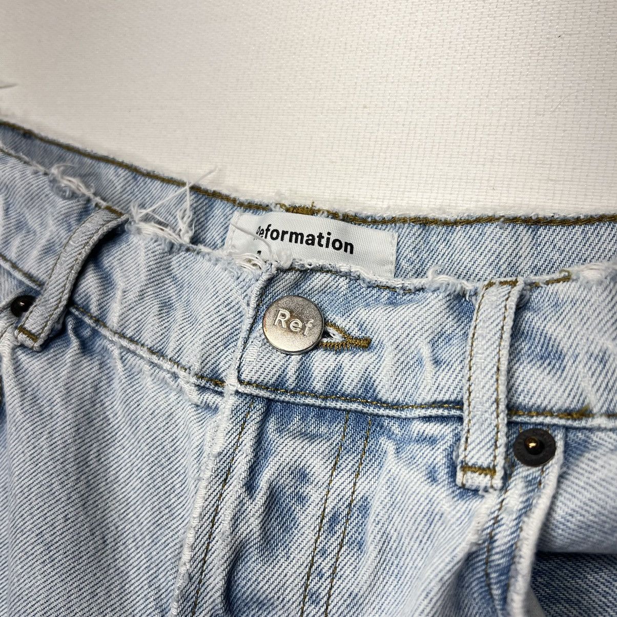 Reformation Reformation Jeans Blue Cynthia High Rise Relaxed Denim Rip Size 29" - 9 Thumbnail