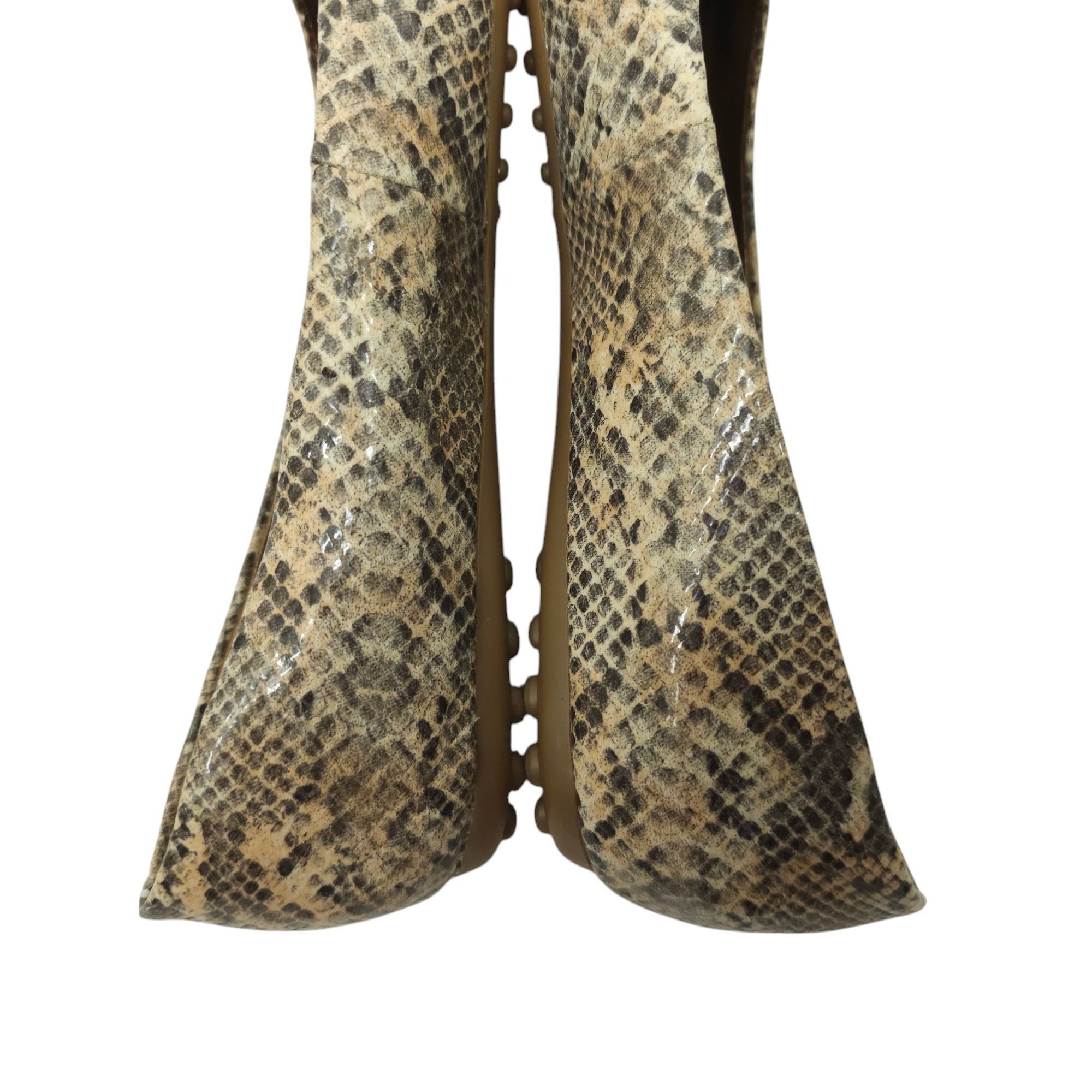 Other Libby Edelman Snakeskin Print Flats Women 8.5 M Bow Size US 8.5 / IT 38.5 - 14 Thumbnail