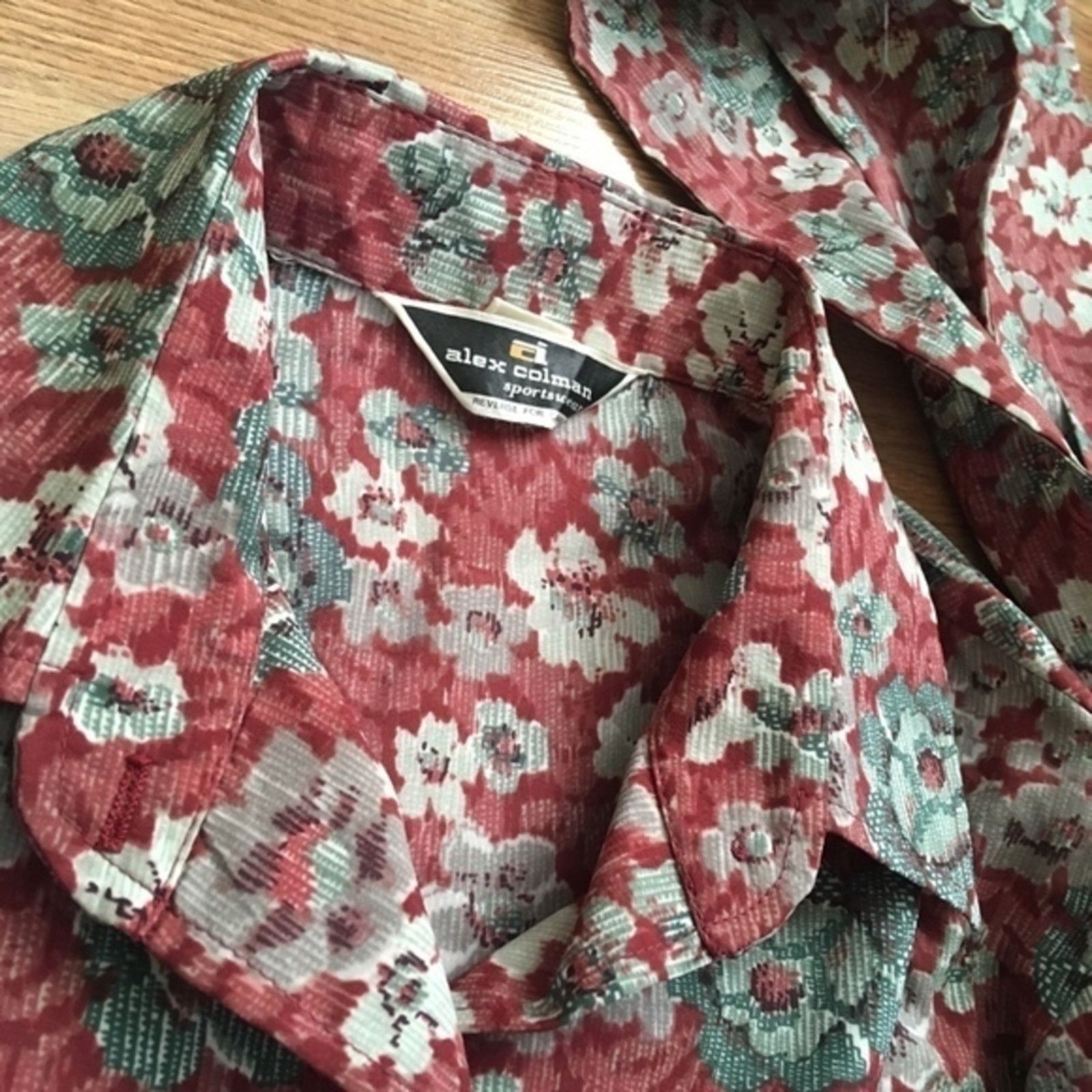 Vintage Vintage Alex Colman Sportswear Set: Floral Blouse & Scarf Size L / US 10 / IT 46 - 9 Thumbnail