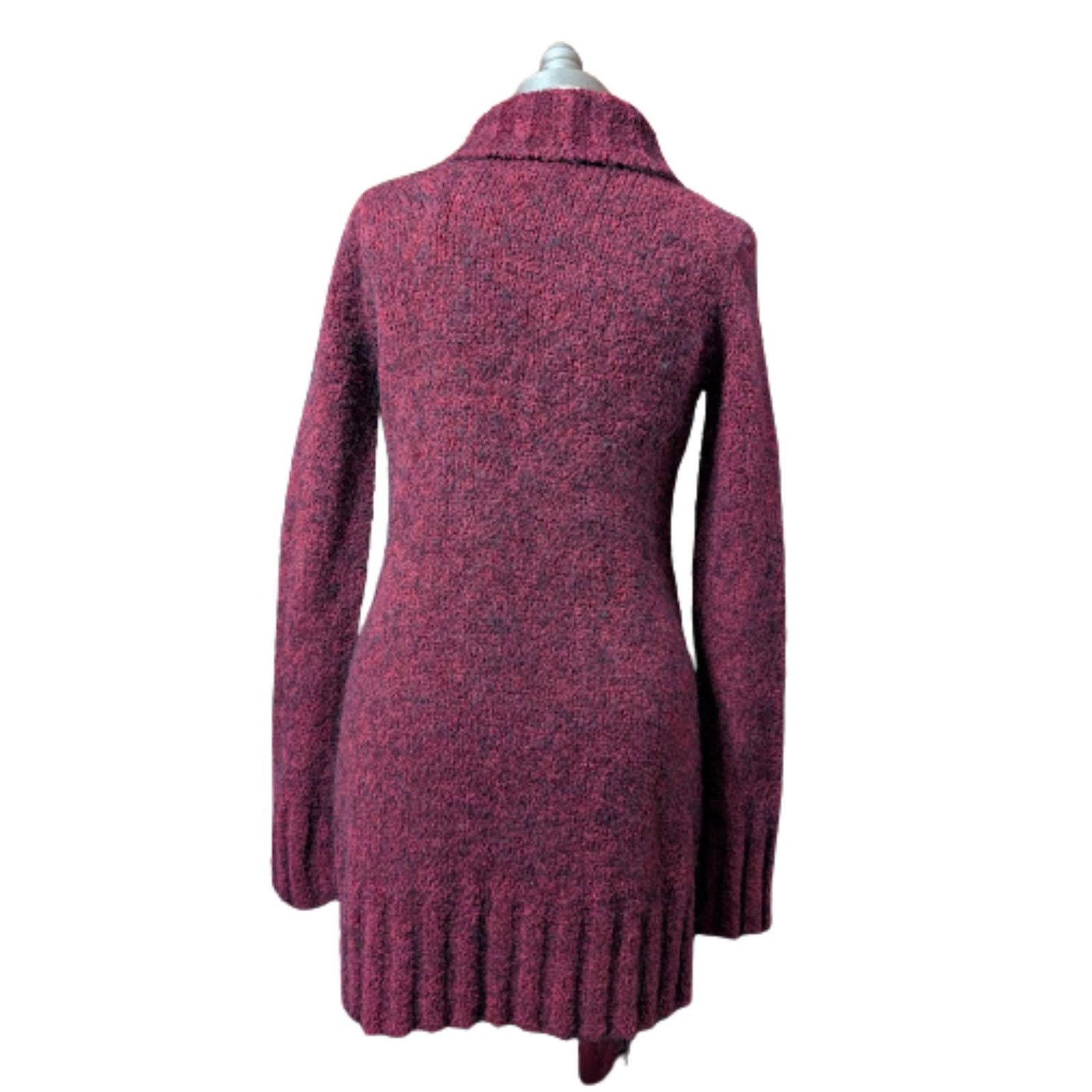 Free People Free People Burgundy Long Knit Cardigan Womens Size S/P USED Size S / US 4 / IT 40 - 3 Thumbnail