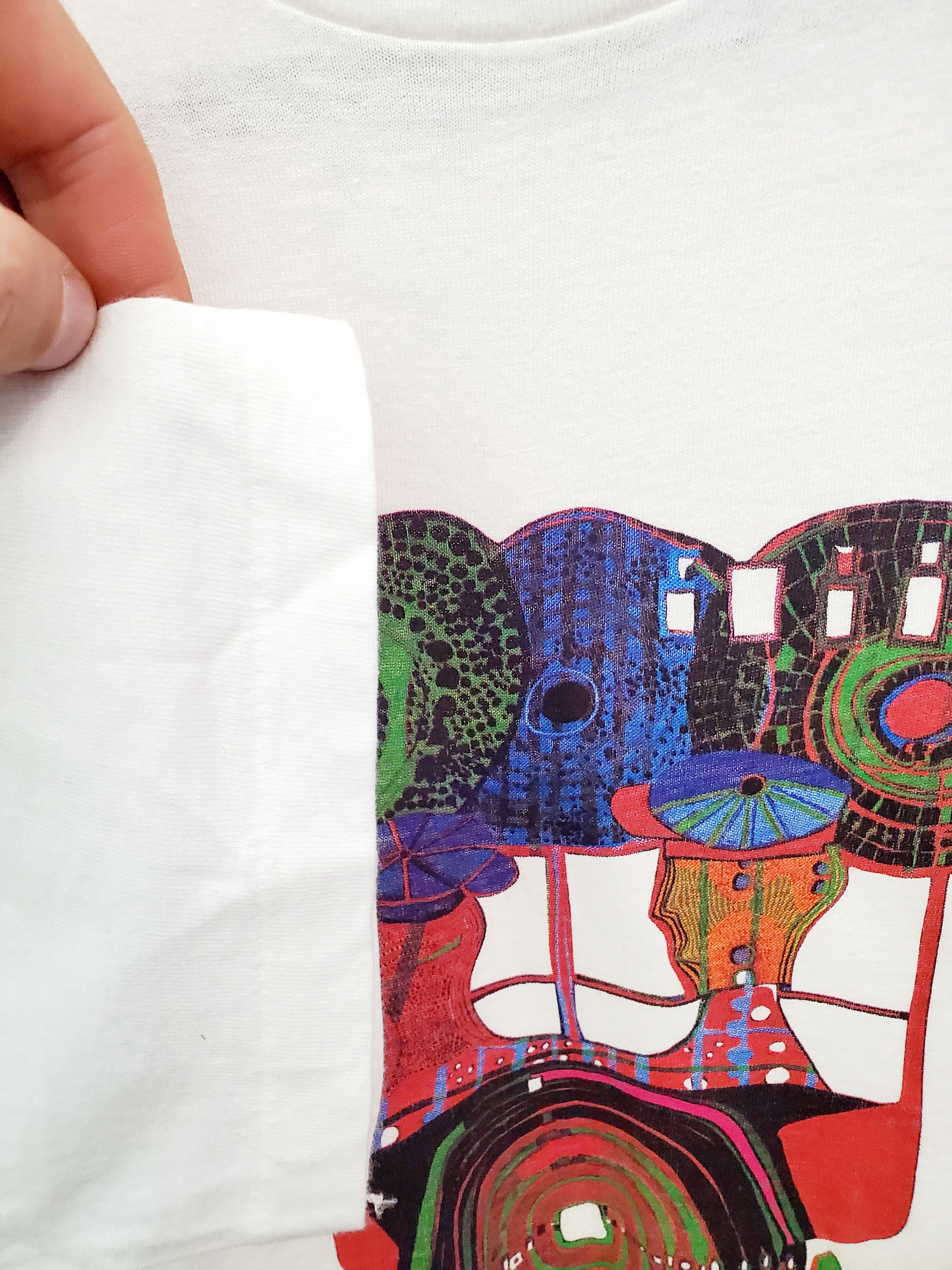 Vintage Vintage 1991 Hundertwasser T-Shirt Austrian Visual Artist M Size US M / EU 48-50 / 2 - 4 Thumbnail