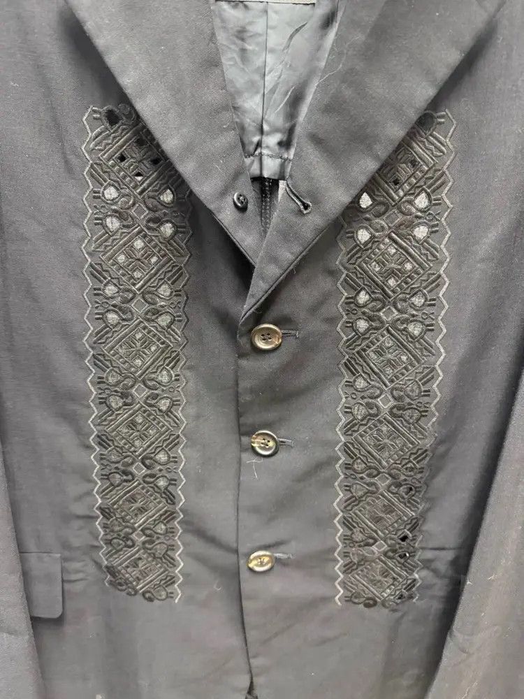 Yohji Yamamoto Yohji Yamamoto Pour Homme 87SS Pattern Stitches Jacket-2507 Size US M / EU 48-50 / 2 - 3 Thumbnail