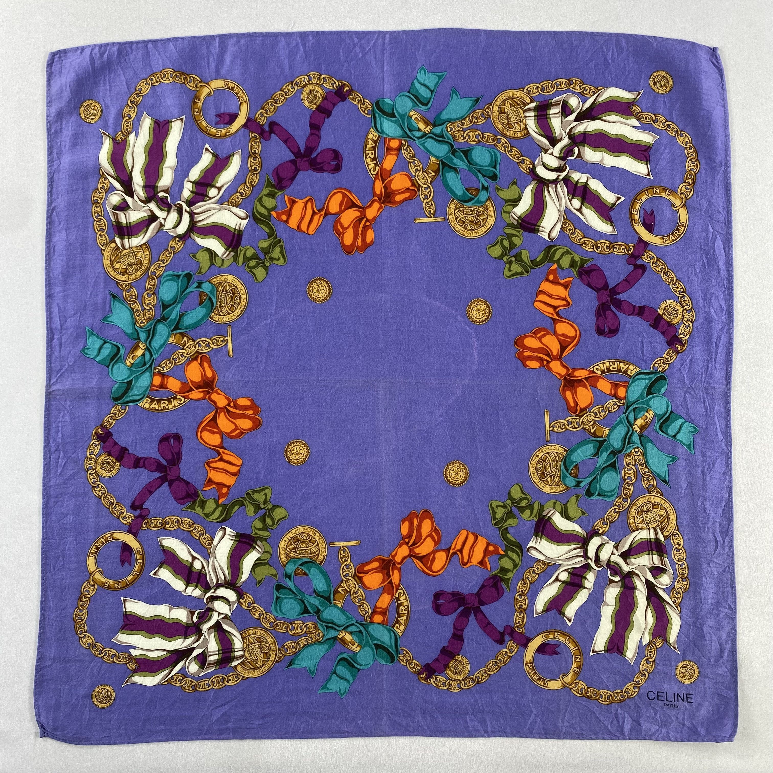 Celine × Vintage Celine Bandana/ Handkerchief / Neckerchief-P1782 Size ONE SIZE - 1 Thumbnail