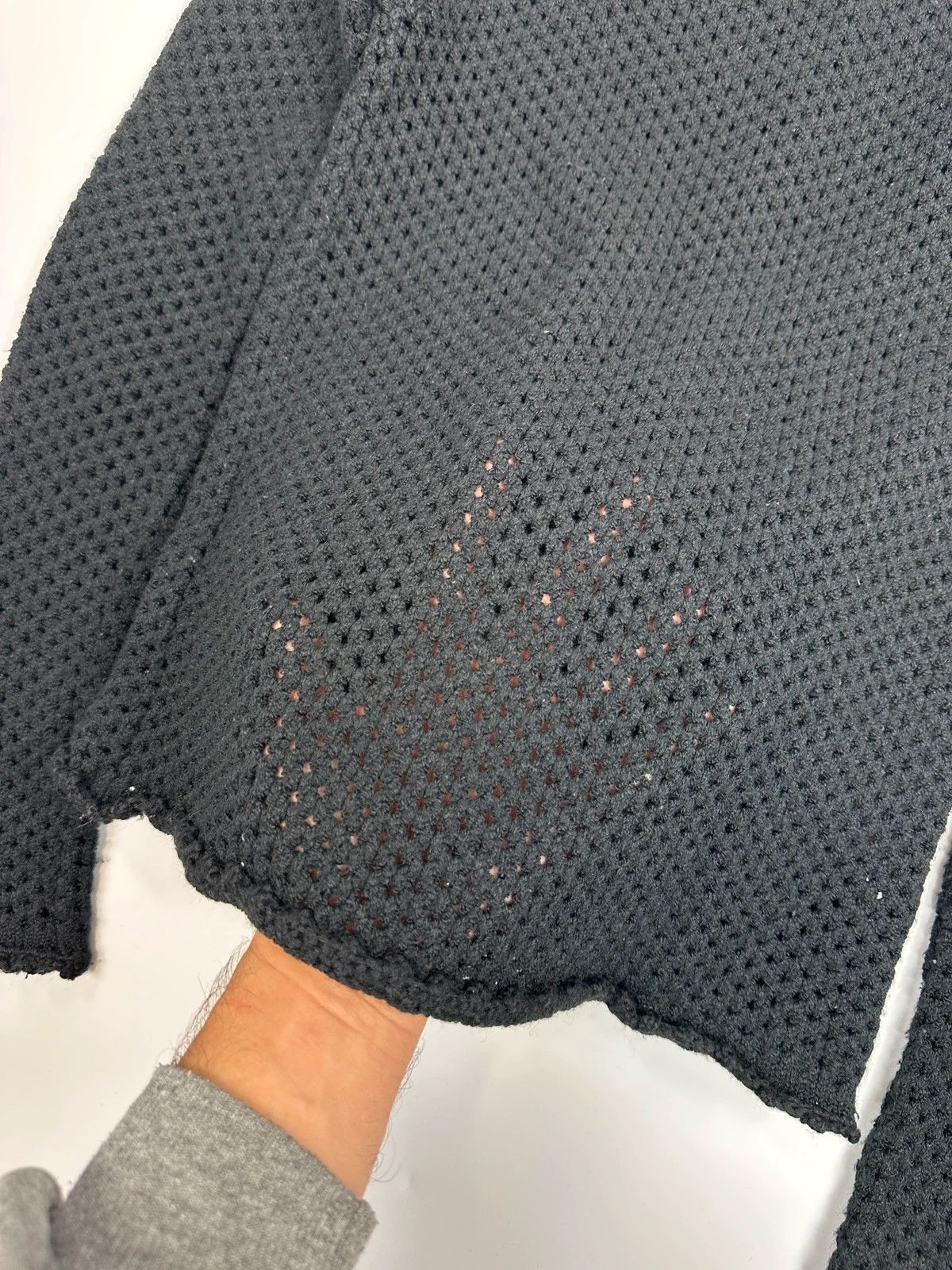 Dolce & Gabbana Dolce & Gabbana 00s Black Mesh Wool Knitted Sweater Size US M / EU 48-50 / 2 - 7 Thumbnail