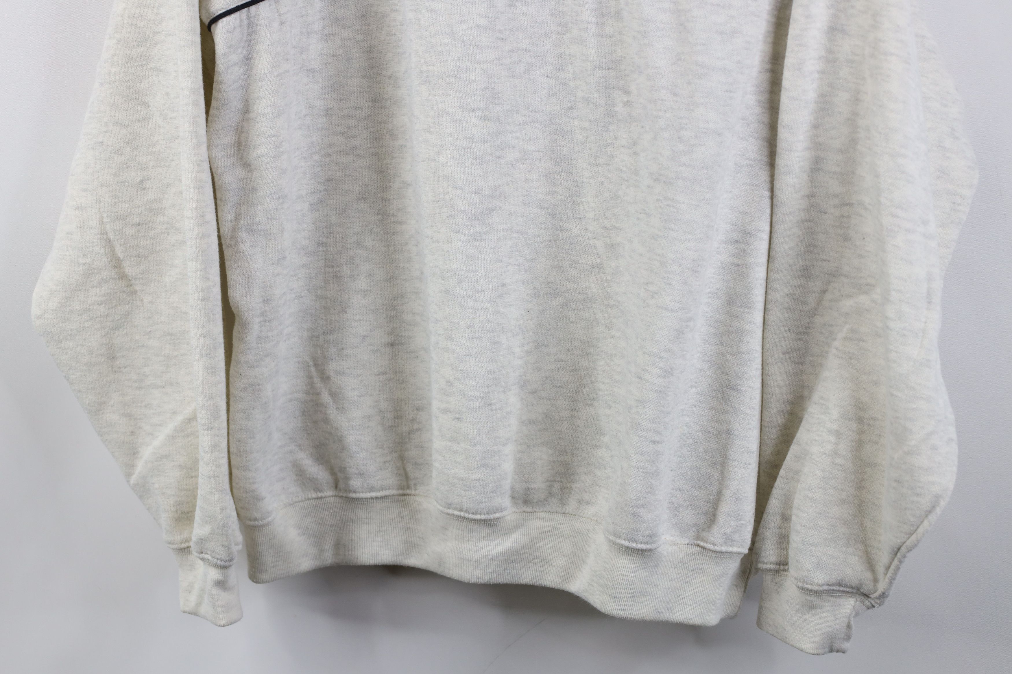 Vintage Vintage 90s Streetwear Henley Pullover Sweatshirt Gray Size US L / EU 52-54 / 3 - 3 Thumbnail