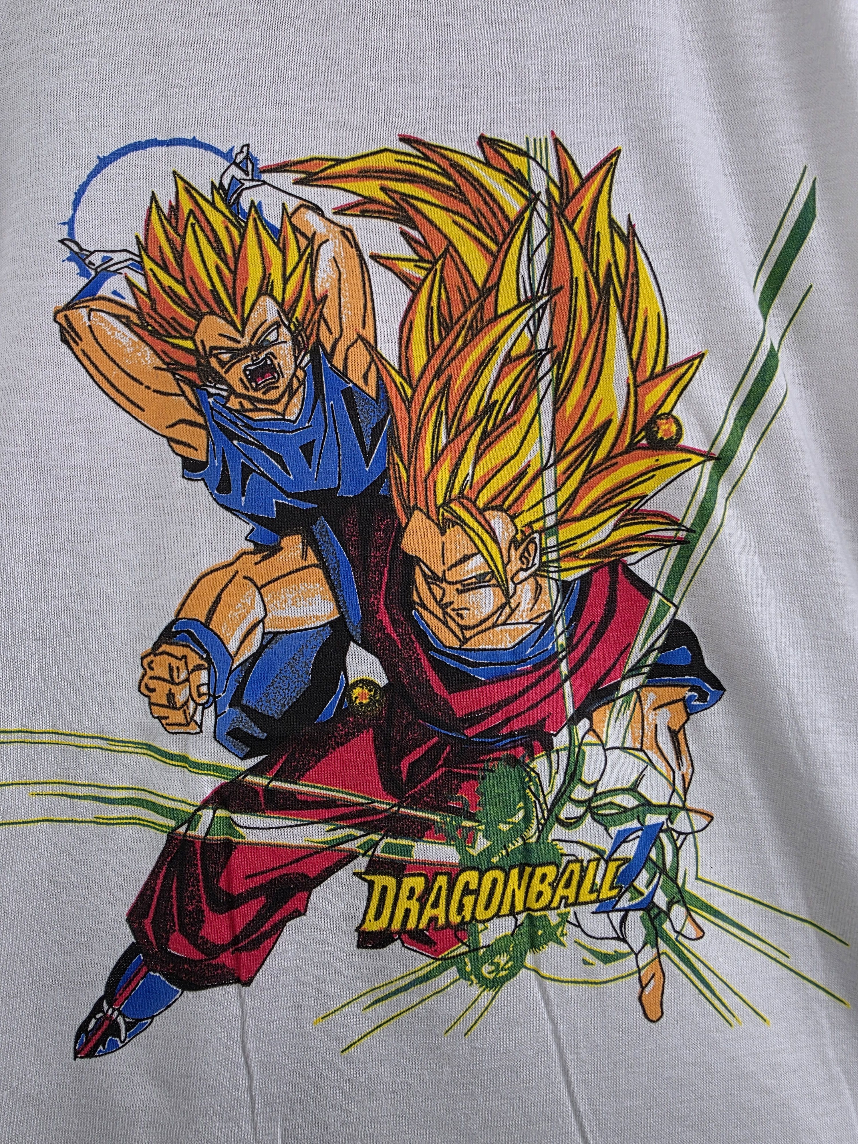 Anime 90s Dragon Ball Z Bootleg Anime Tee L 21.5" 27.5" Size US L / EU 52-54 / 3 - 3 Thumbnail