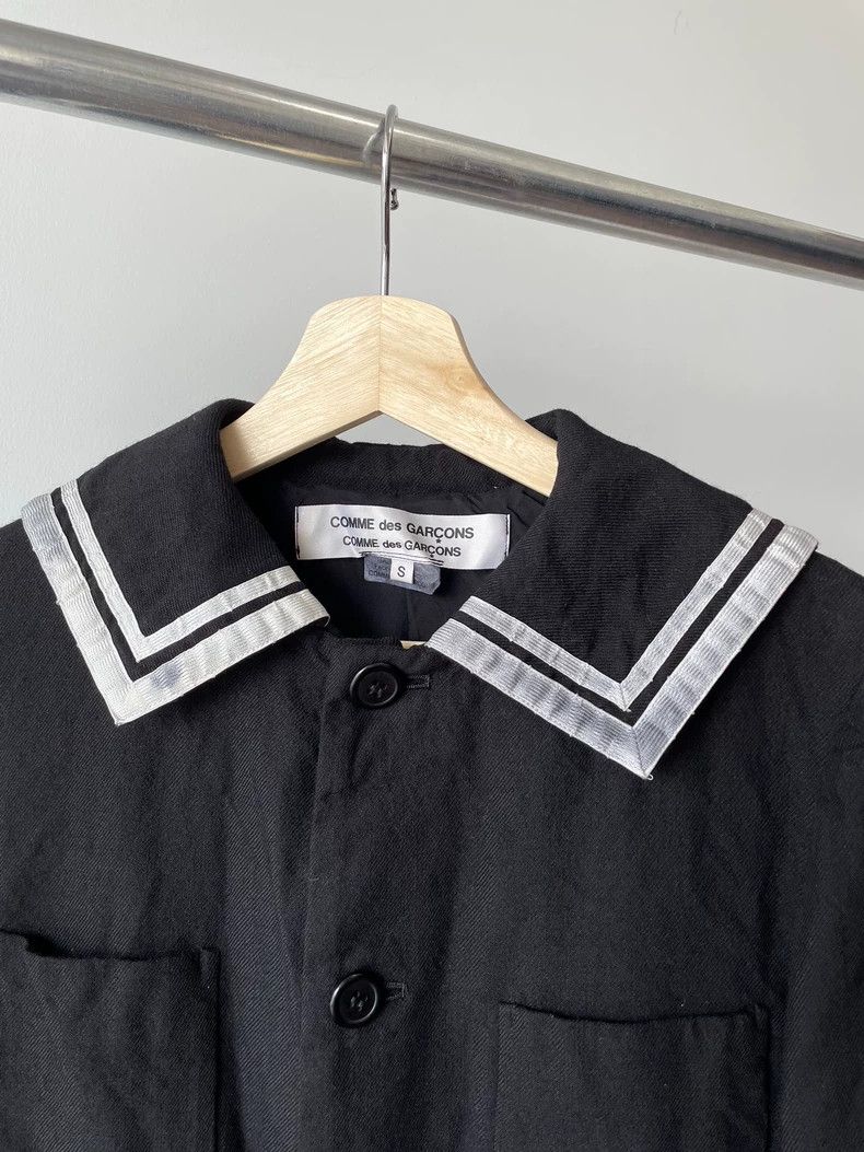 Comme des Garcons Comme Des Garcons Navy Collar Jacket Size S / US 4 / IT 40 - 2 Thumbnail