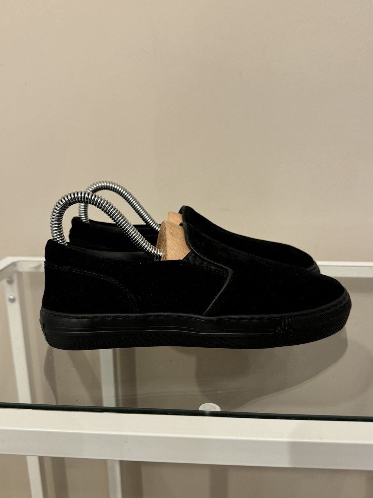 Designer × Moncler Moncler suede leather slip on sneakers never worn shoes Size US 5 / IT 35 - 1 Thumbnail
