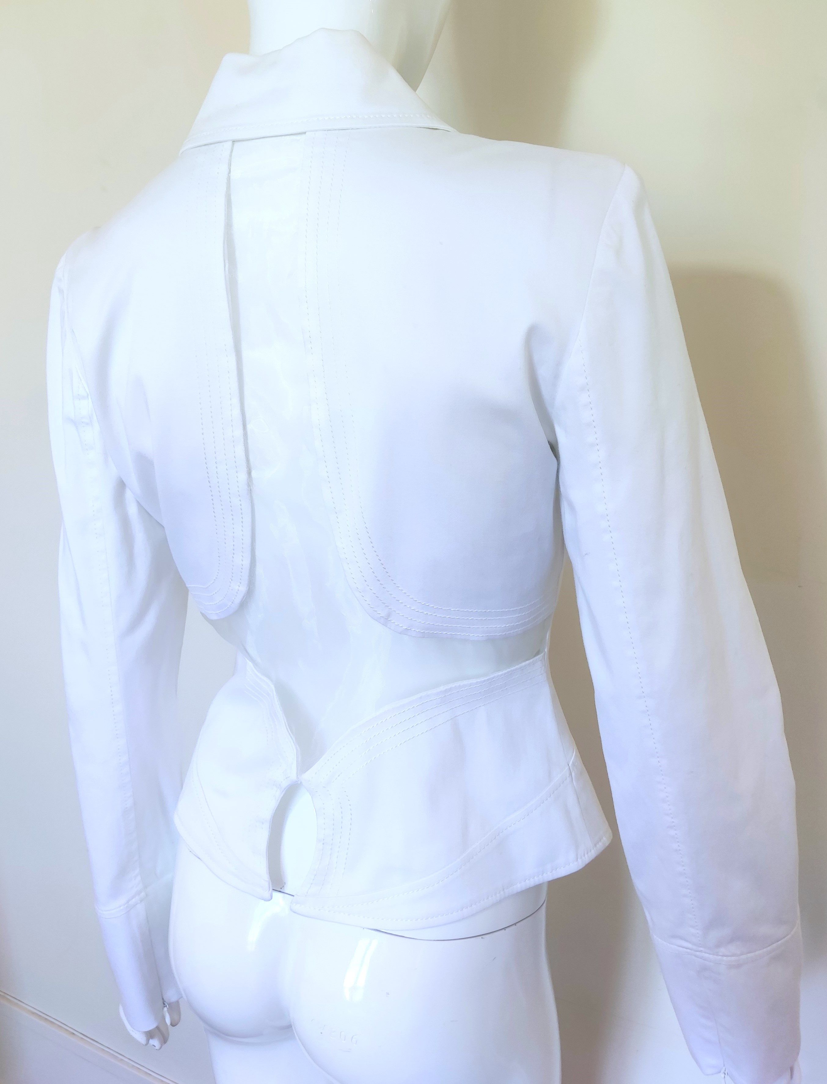 Thierry Mugler Thierry Mugler Panel Transparent Rivet Metal Top Jacket Size M / US 6-8 / IT 42-44 - 13 Thumbnail