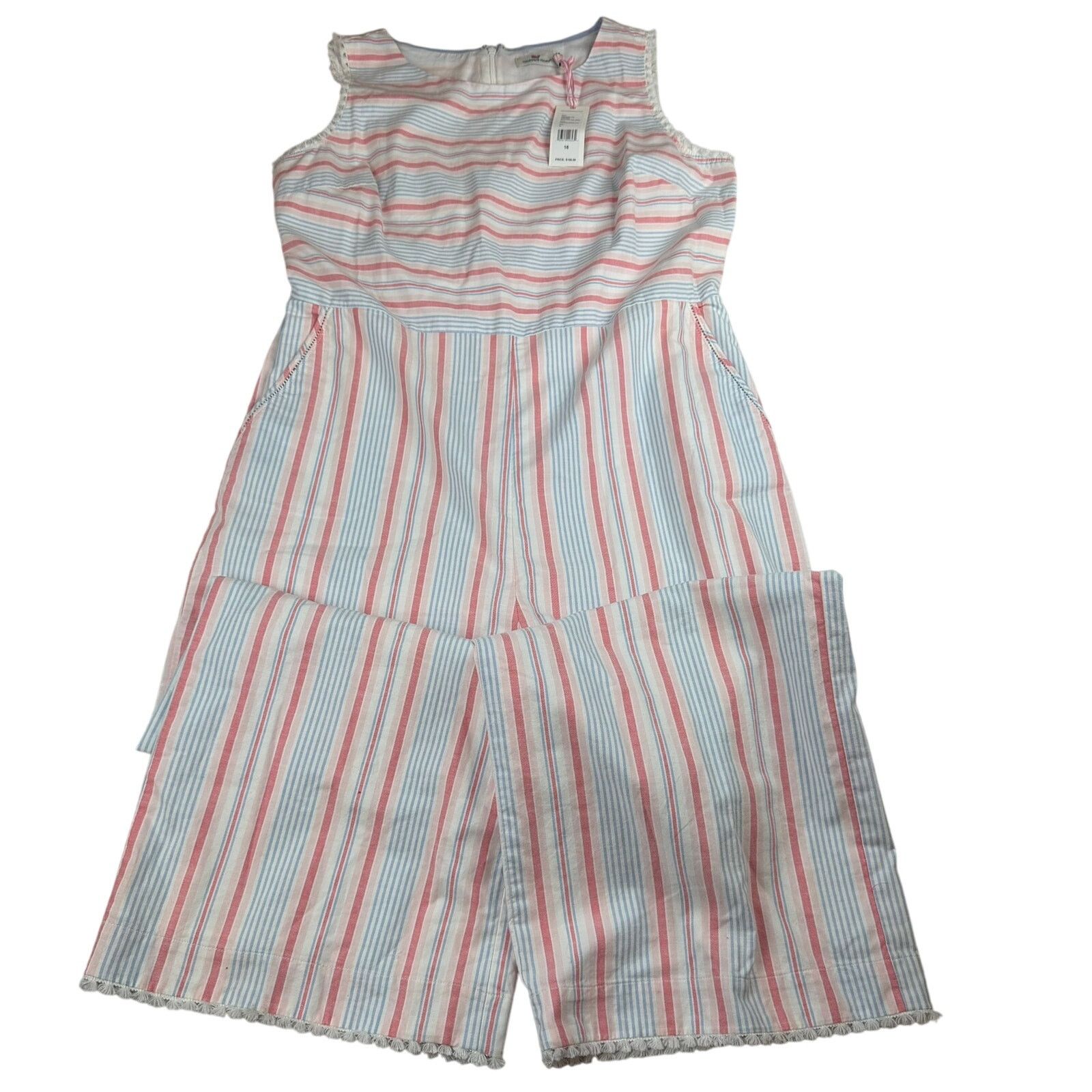 Vineyard Vines Vineyard Vines Abacos Striped Jumpsuit - Size 16 - NWT Size 38" / US 16 / IT 52 - 1 Thumbnail