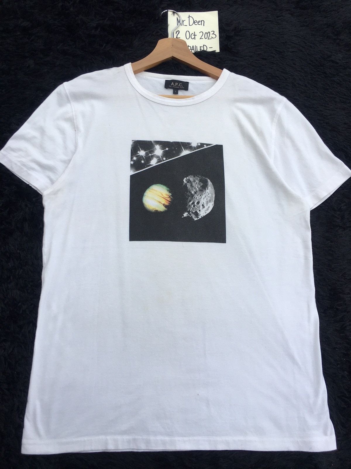 A.P.C. Rare Vintage A.P.C Planets Tshirt Size US L / EU 52-54 / 3 - 4 Thumbnail