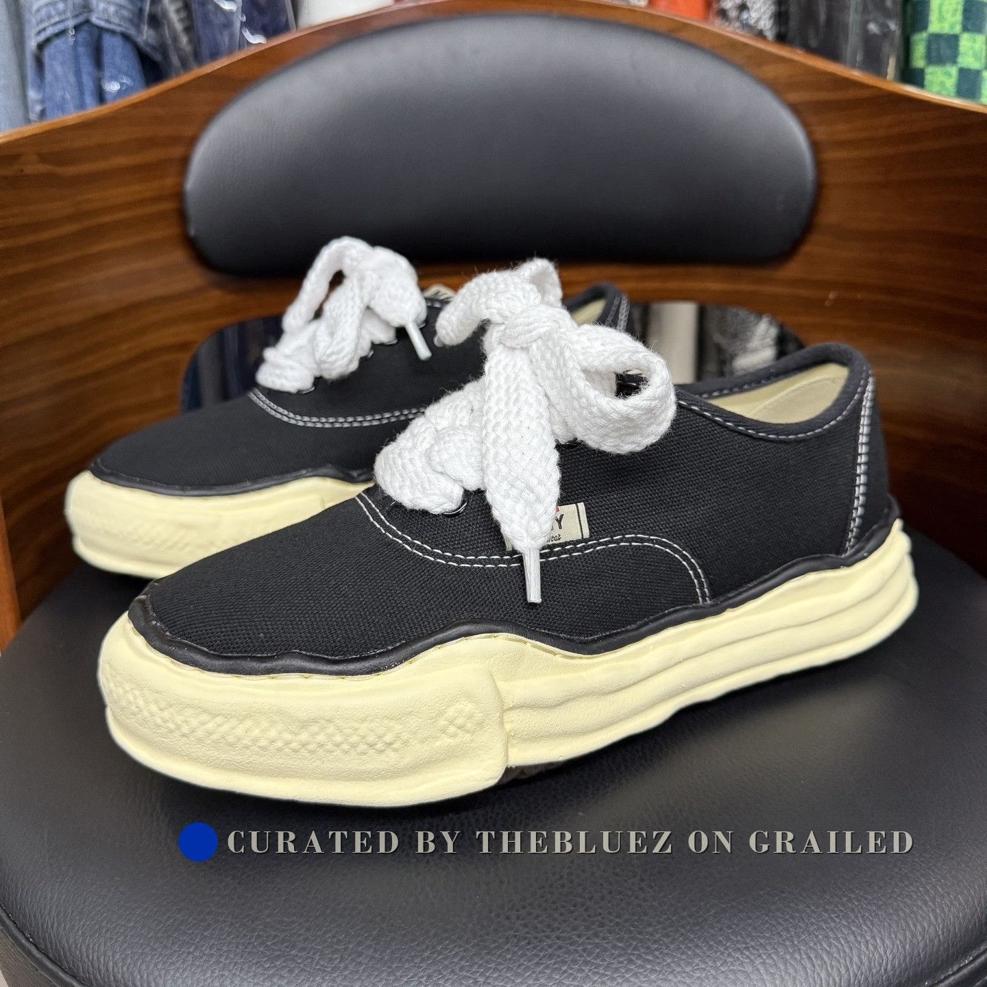 Maison MIHARA YASUHIRO Mihara Yasuhiro MMY Black Distressed Vulcanized Shoes Size US 5 / EU 37 - 1 Thumbnail
