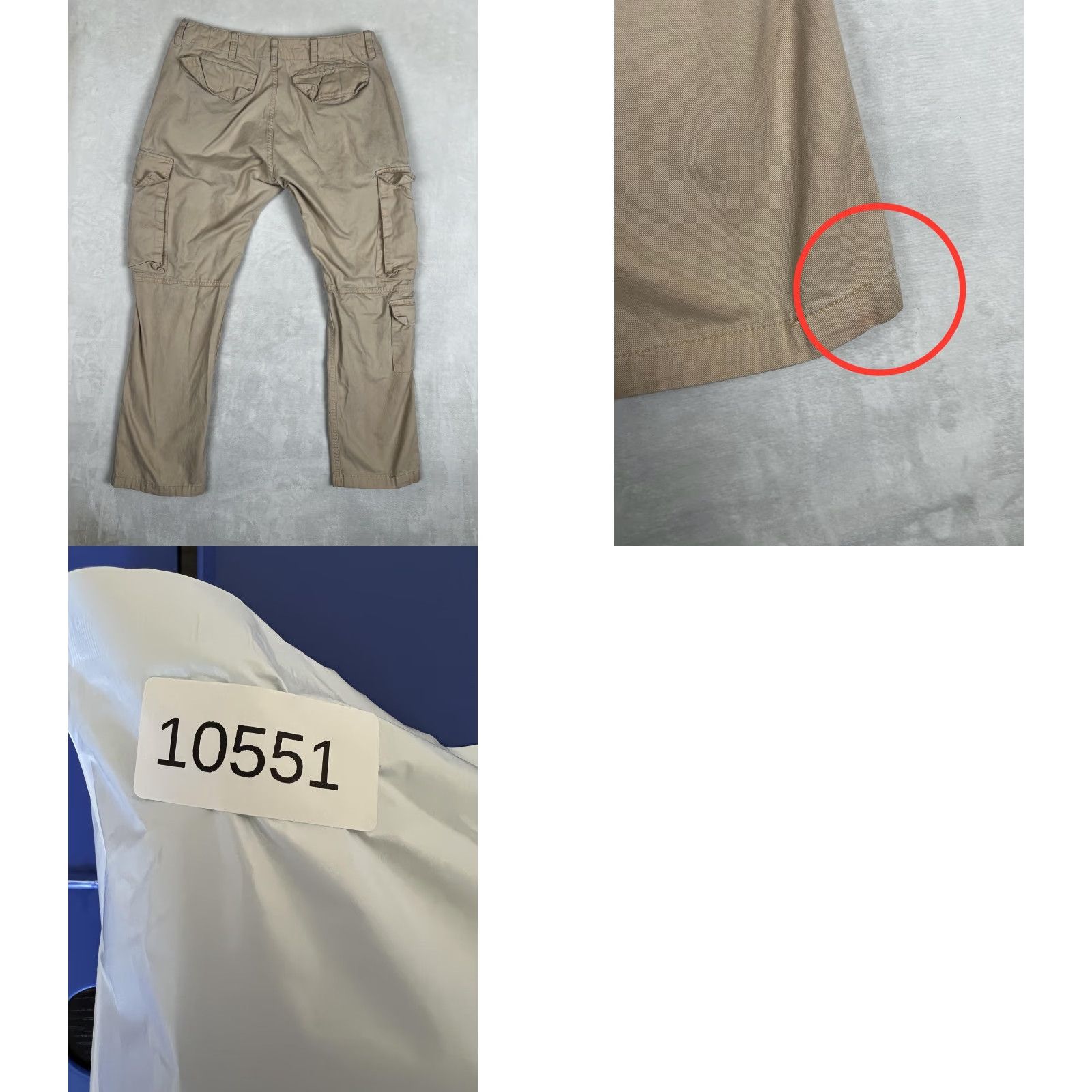 YoungLA YoungLA Cargo Pants Mens Large Beige Straight Leg Utility Pockets Casual Twill Size US 33 - 8 Thumbnail