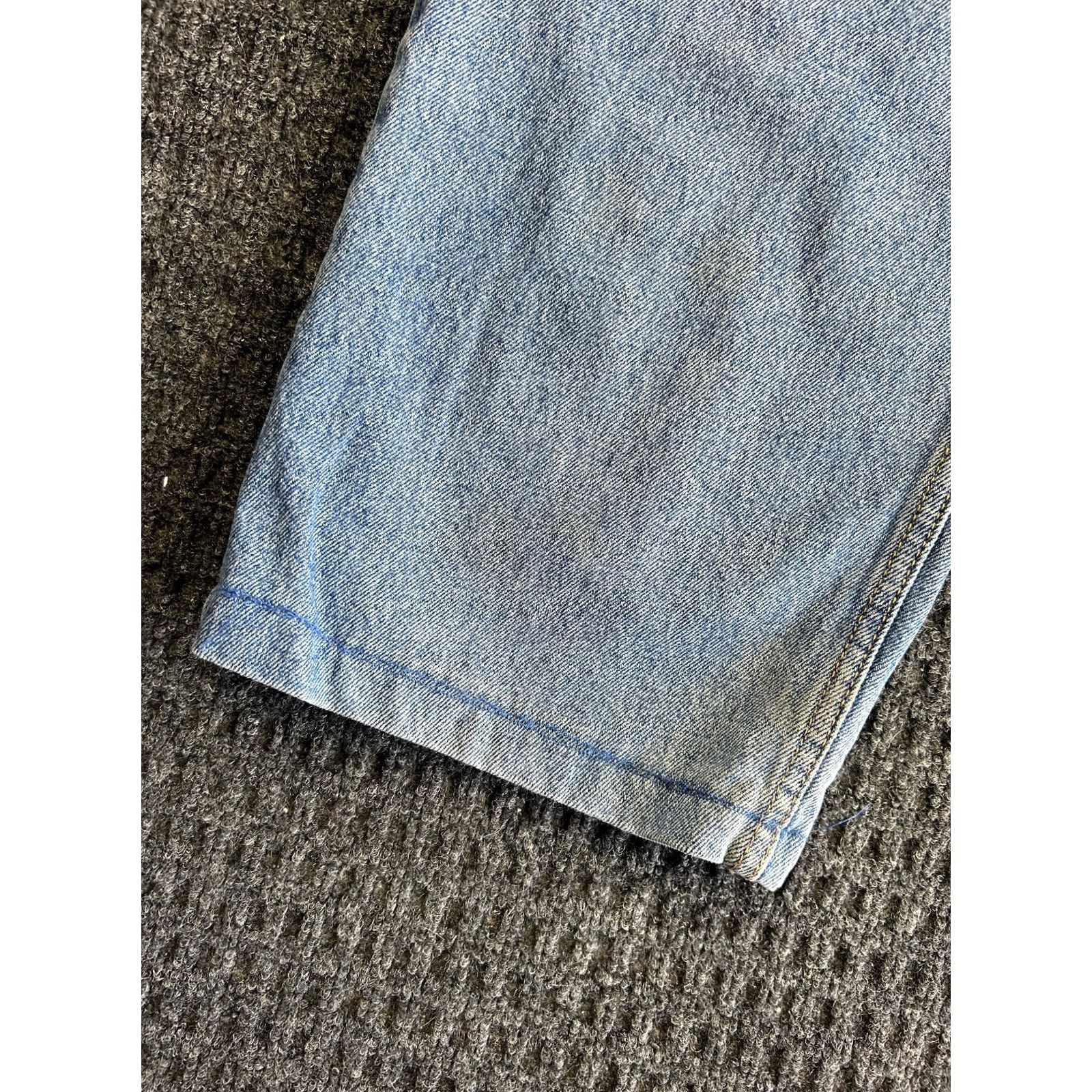 Vintage VINTAGE Urban Pipeline Jeans Wide-Leg 40 x 29 Mens Denim Blue Baggy Distressed 90s Band Grunge Retro USA Leather? Size US 40 / EU 56 - 4 Thumbnail