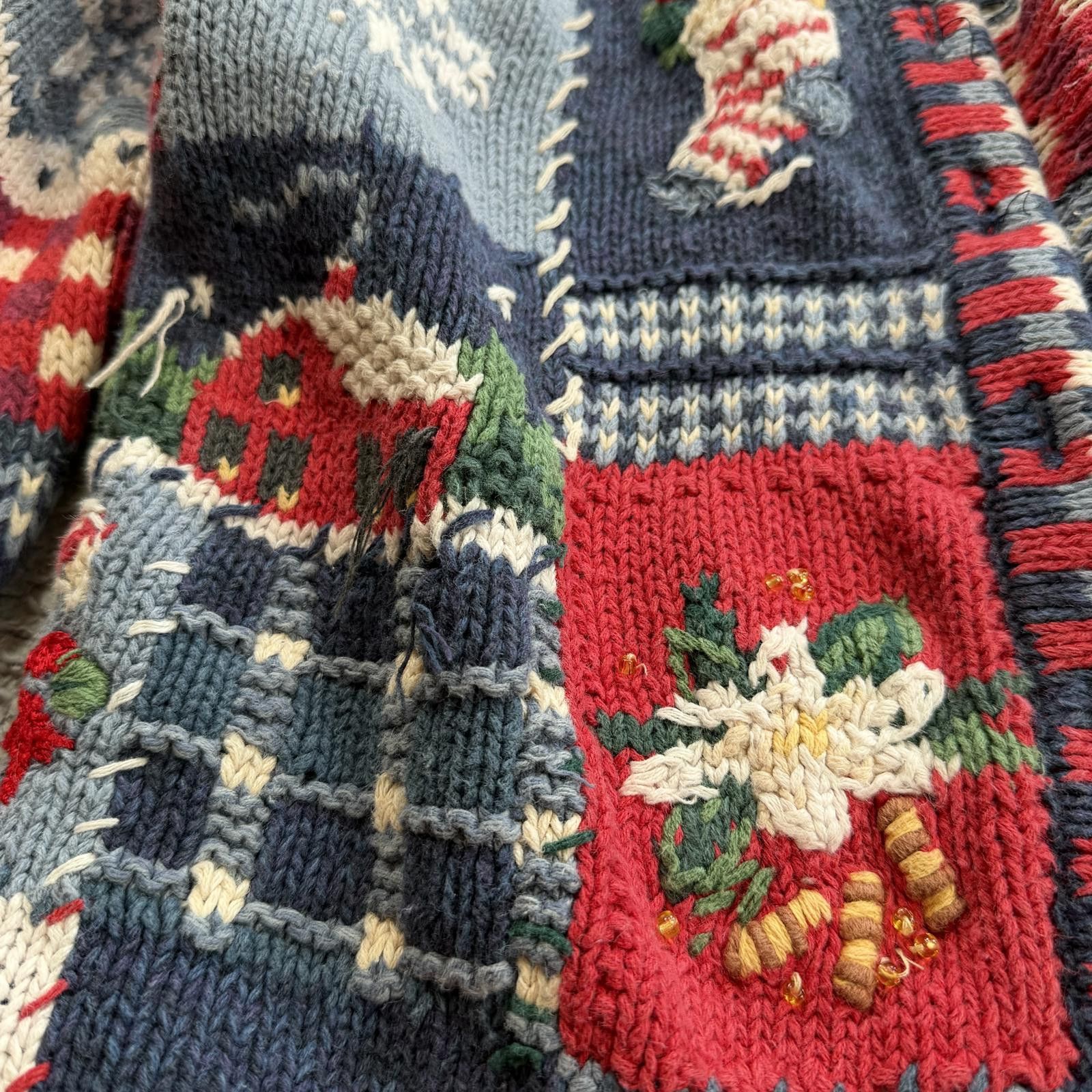 Other Vintage 90s Heirloom Collectibles Christmas Cardigan Sweater Size XL / US 12-14 / IT 48-50 - 7 Thumbnail
