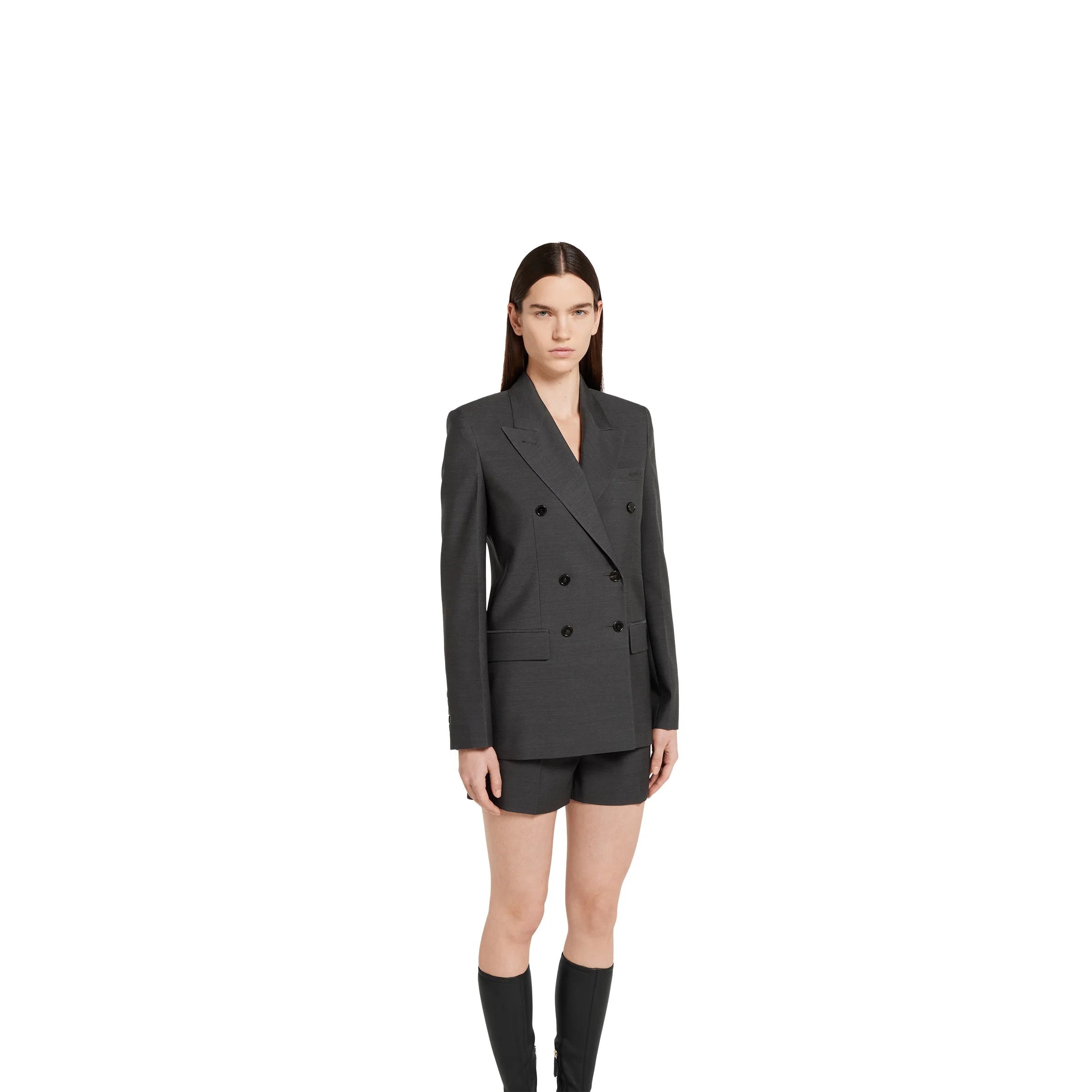 Gucci o1loc1c0226 830493 Wool Double-Breasted Jacket in Grey Size M / US 6-8 / IT 42-44 - 3 Thumbnail