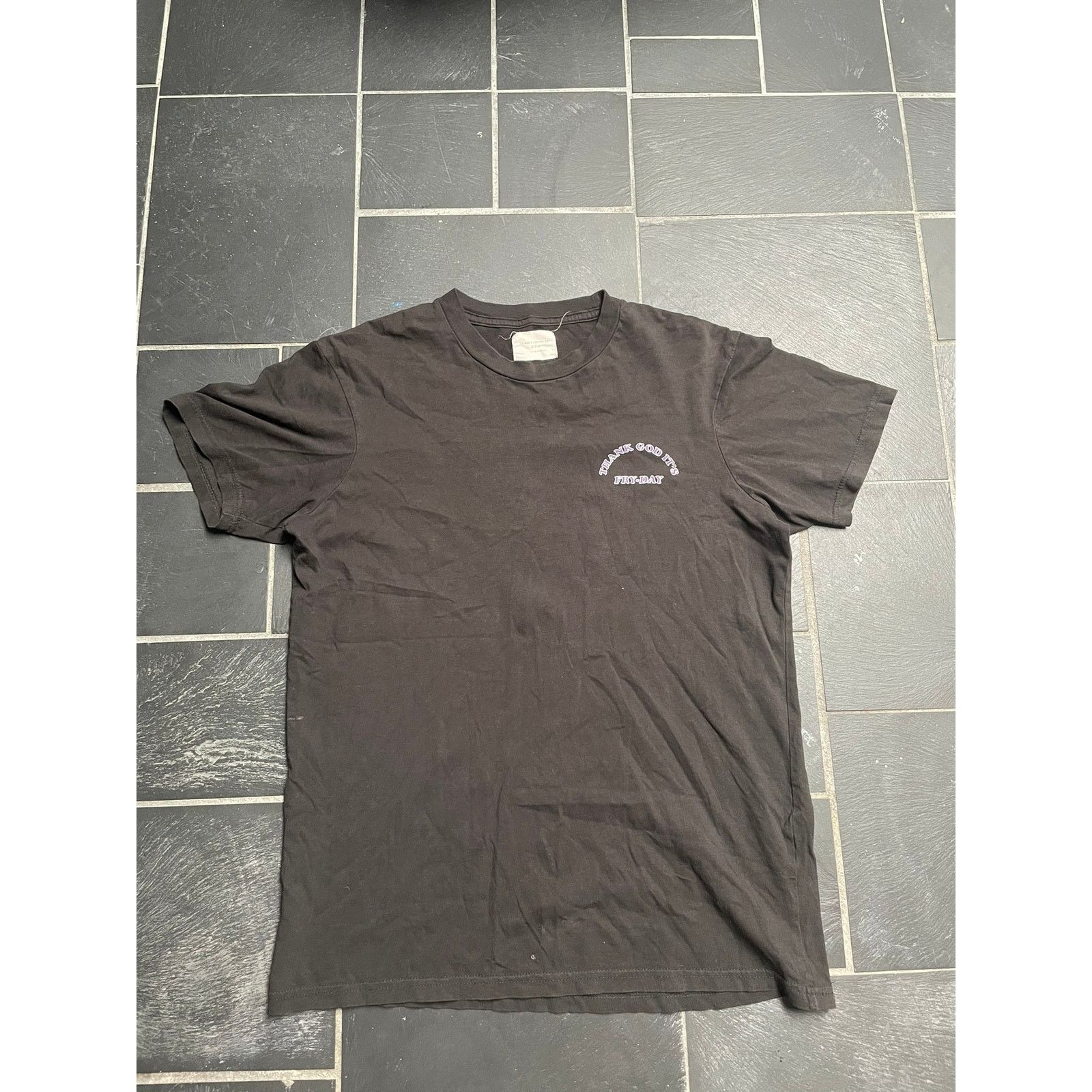 Cotton On Thank God Its Fry Day Black Purple Tshirt Skull Tshirt Size US M / EU 48-50 / 2 - 2 Thumbnail