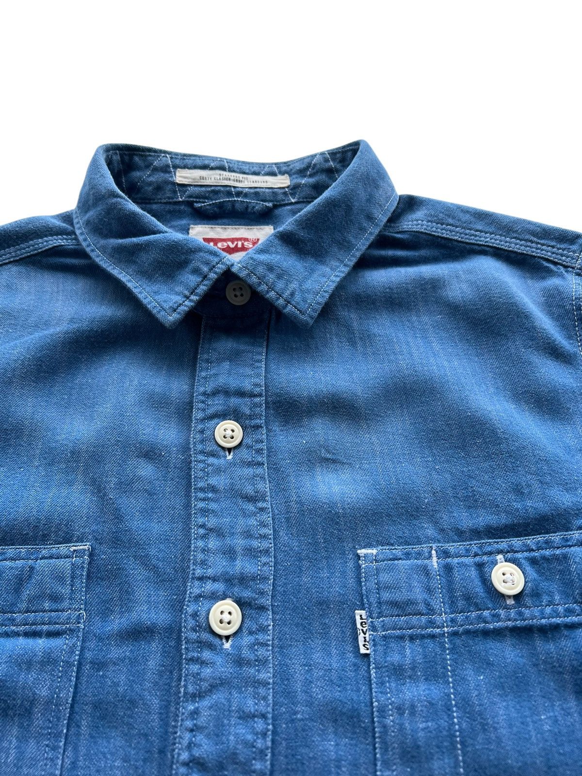 Levi's × Levi's Made & Crafted × Levi's Vintage Clothing 🔥Levi's Amerca’s Finest Overall Big Logo Western Shirt Denim Size US XS / EU 42 / 0 - 5 Thumbnail