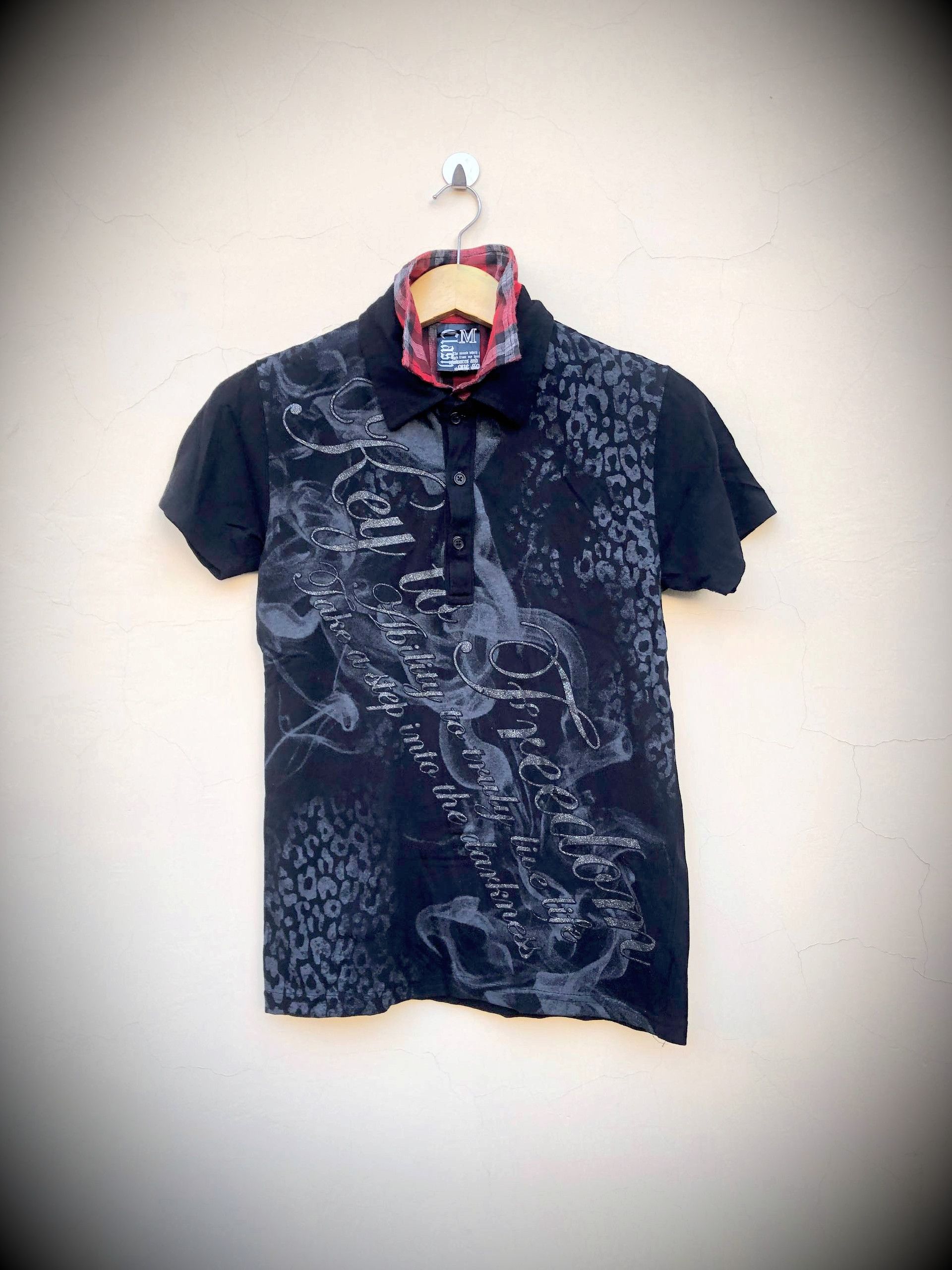 If Six Was Nine Double Collar Layer poem Clash Vkei Style Y2k Size US S / EU 44-46 / 1 - 1 Thumbnail