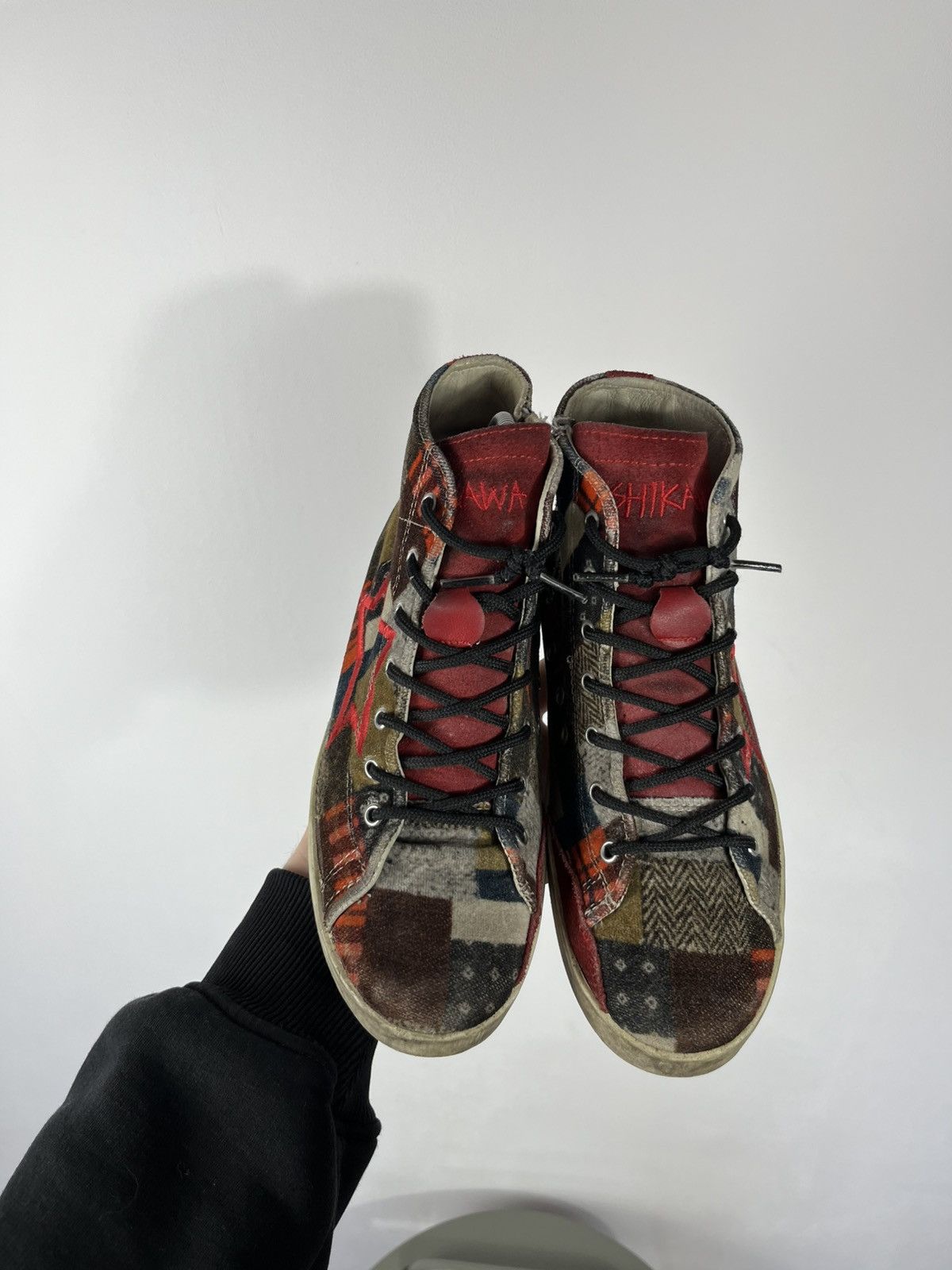 Other Ishikawa Handmade Patchwork High Top Sneakers Shoes EU 38 Size US 7 / IT 37 - 8 Thumbnail