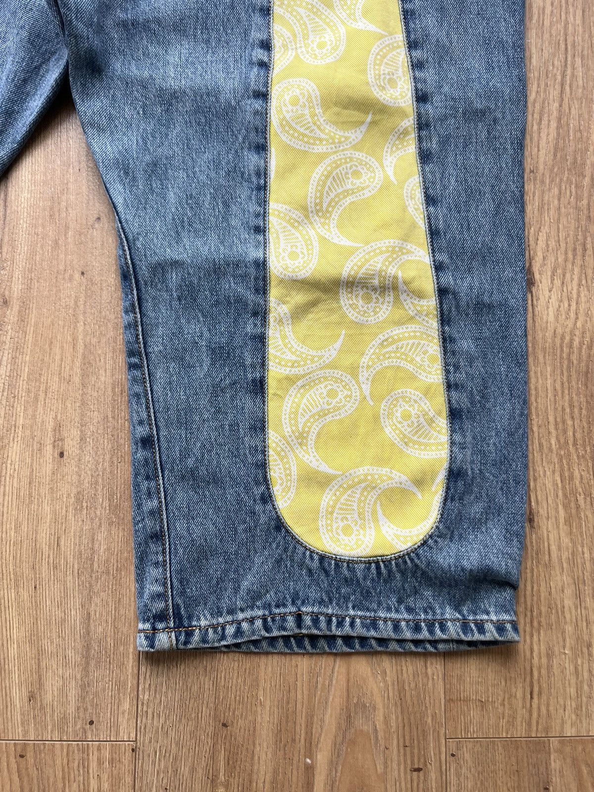 Evisu 00’s EVISU SELVEDGE DAICOCK RIPPED BANDANA JORTS RARE Y2K Size US 36 / EU 52 - 10 Thumbnail