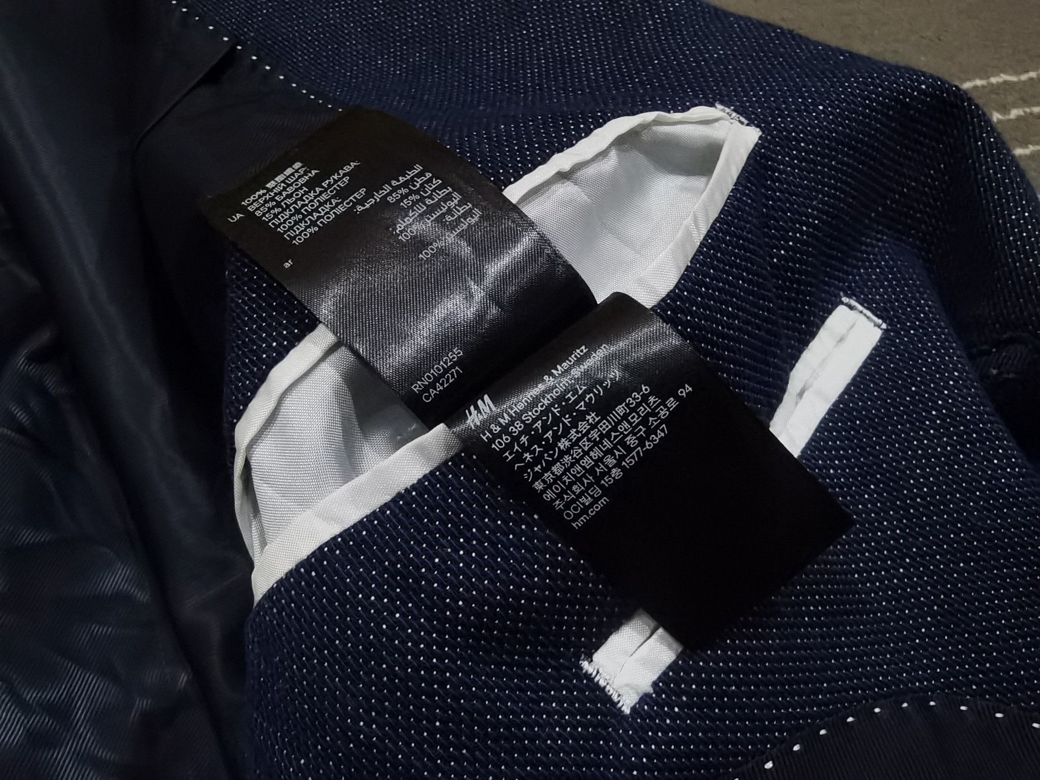 H&M H & M blazer slim fit S 3474 Size 38R - 6 Thumbnail