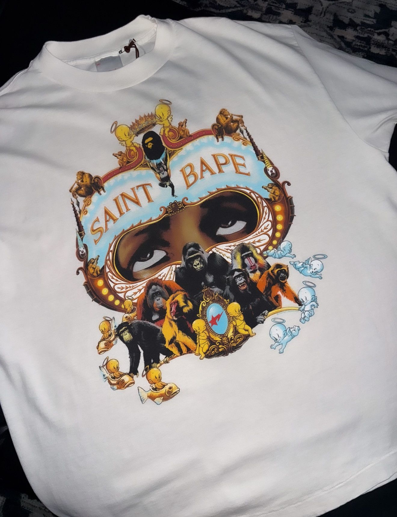 Saint Michael Saint Michael x Bape logo t shirt Size US XL / EU 56 / 4 - 2 Thumbnail
