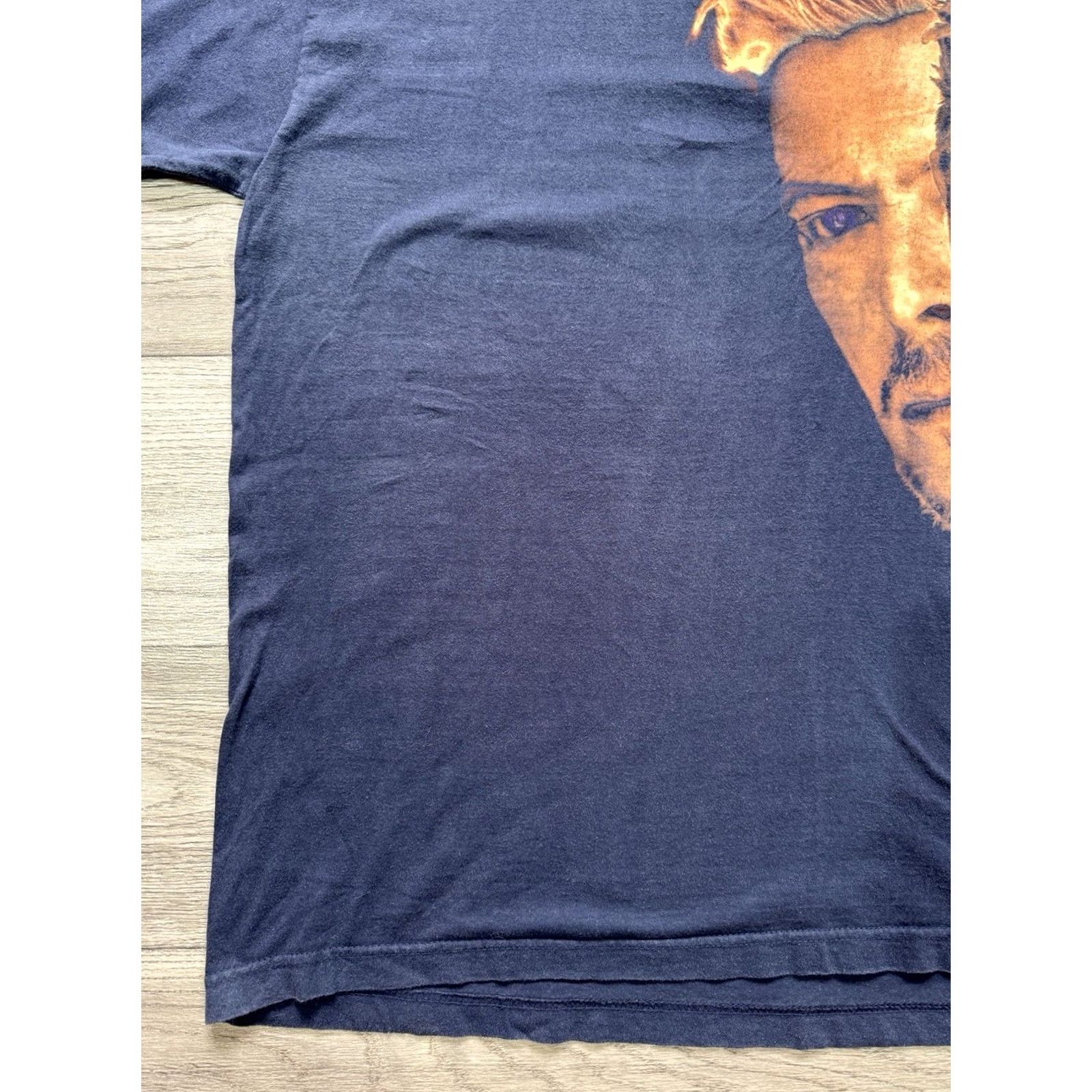 Vintage David Bowie Navy Shirt Mens XL Blue Rain 1995 Concert T Shirt Size US XL / EU 56 / 4 - 5 Thumbnail