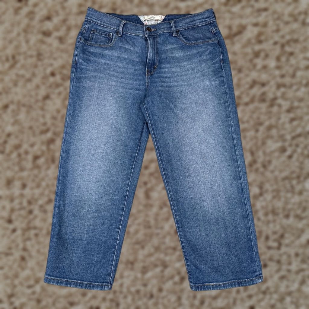 Levi's Levi's Jeans Womens 10 Blue Capri Cropped Capris 5-Pocket Denim Stretch Medium Wash Pockets Size 32" / US 10 / IT 46 - 1 Thumbnail