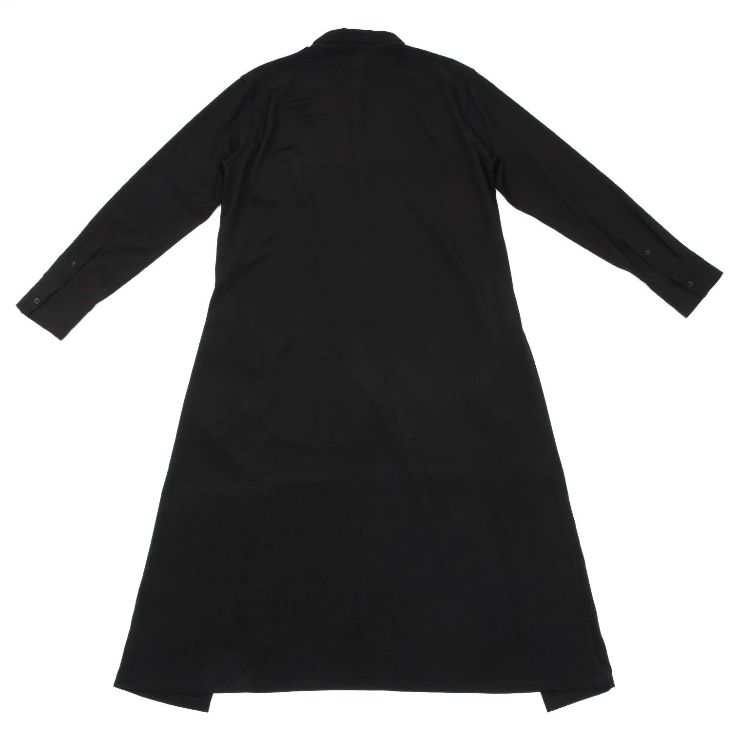 Yohji Yamamoto Long Back Hem Double Collar Shirt in Black Size US L / EU 52-54 / 3 - 11 Thumbnail