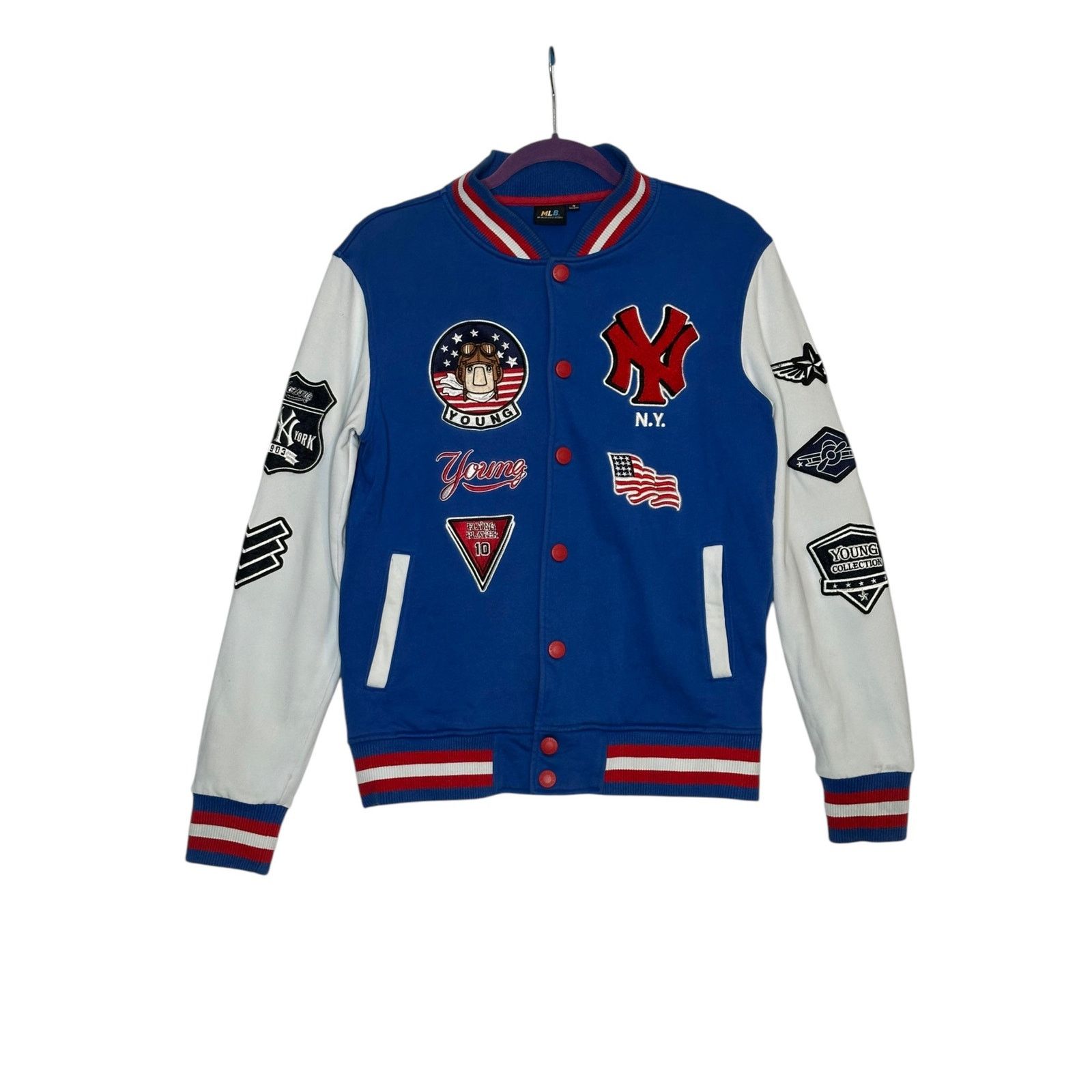 MLB MLB New York Yankees blue white varsity jacket size Small Size US S / EU 44-46 / 1 - 8 Thumbnail