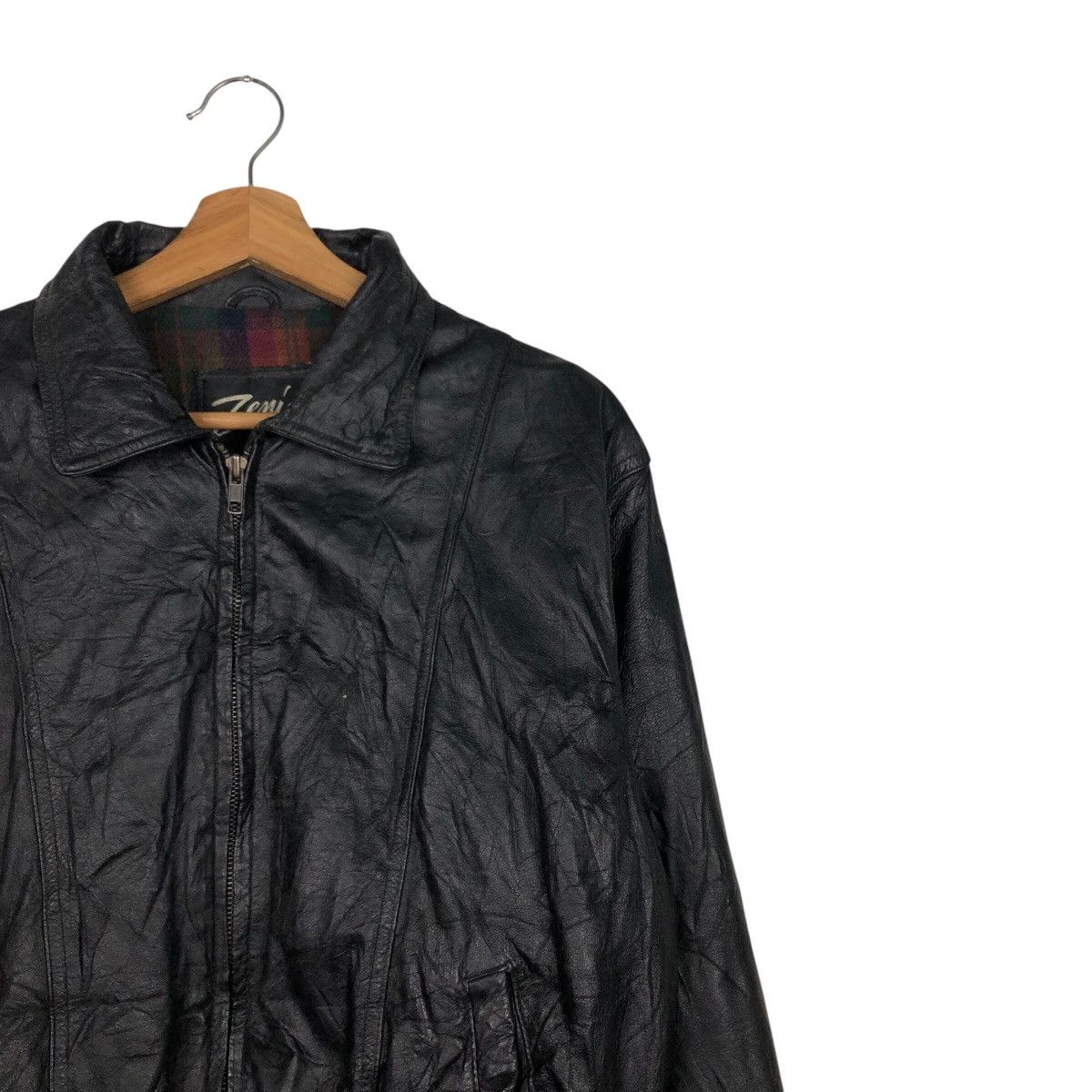 Japanese Brand × Vintage 📌Vintage Biker Leather Jacket Blanket Zania Issey Miyake Size US L / EU 52-54 / 3 - 7 Thumbnail