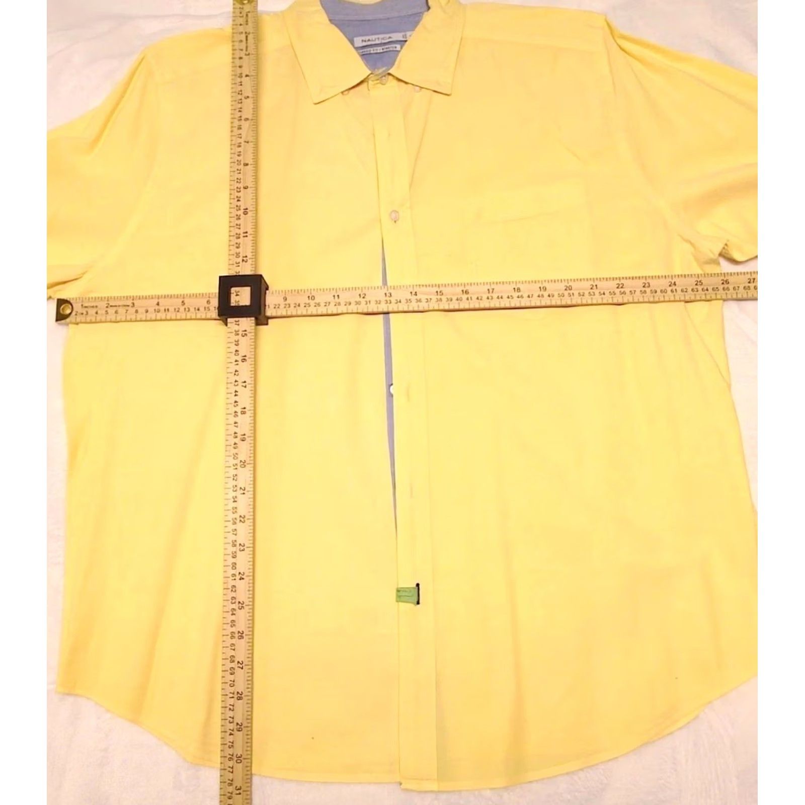 Nautica Nautica Mens Long Sleeve Button-Up Shirt Yellow L EUC Size US L / EU 52-54 / 3 - 8 Thumbnail