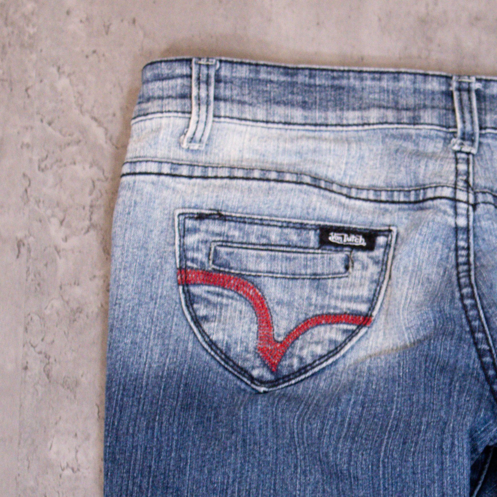 Vintage × Von Dutch Y2K 2000's Von Dutch Midwash Indigo Skinny Denim Jeans Pants Size US 30 / EU 46 - 17 Thumbnail
