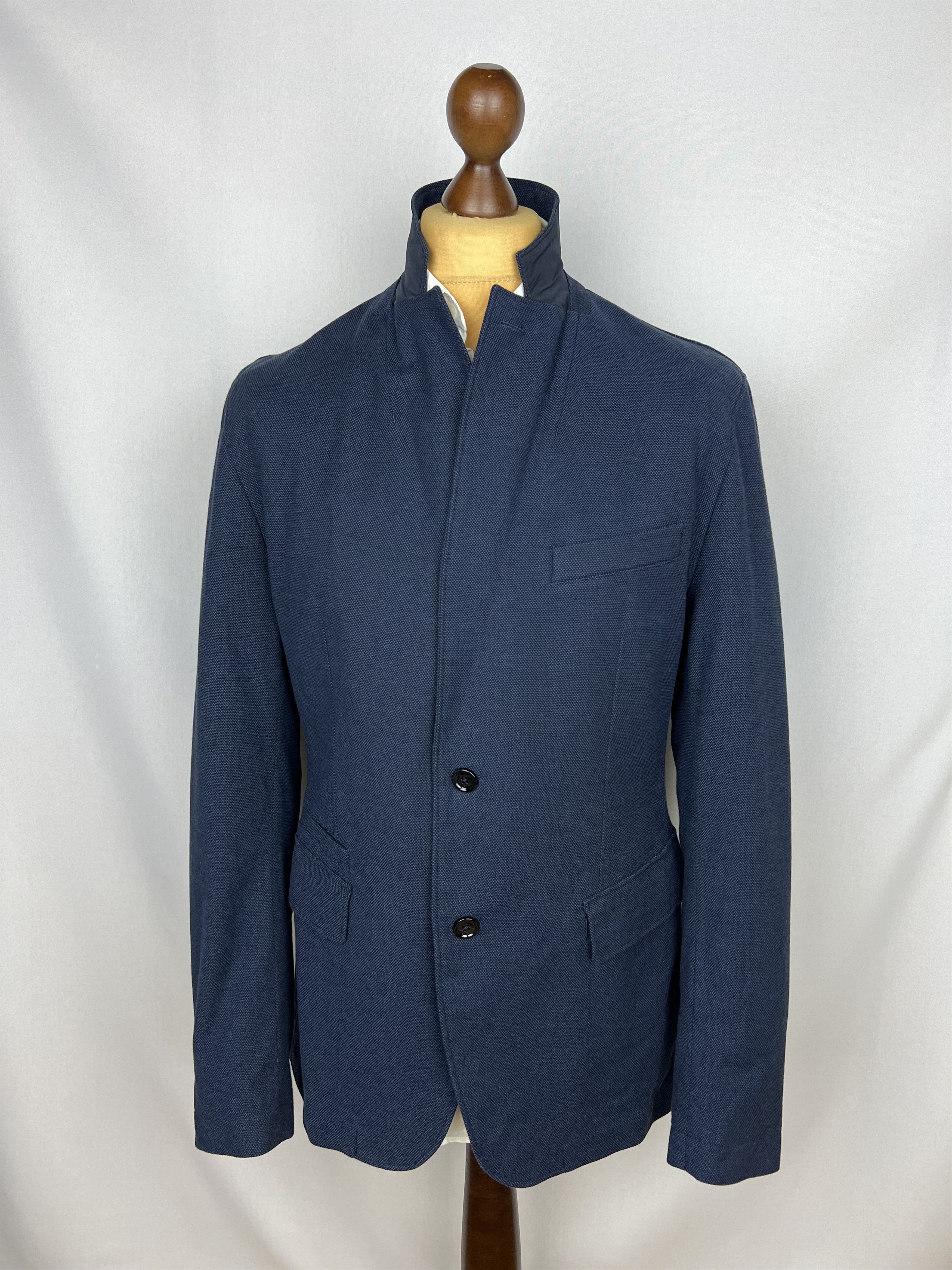 Hugo Boss Solid Textured Cotton Unlined Modern Sport Coat Size 40R - 2 Thumbnail