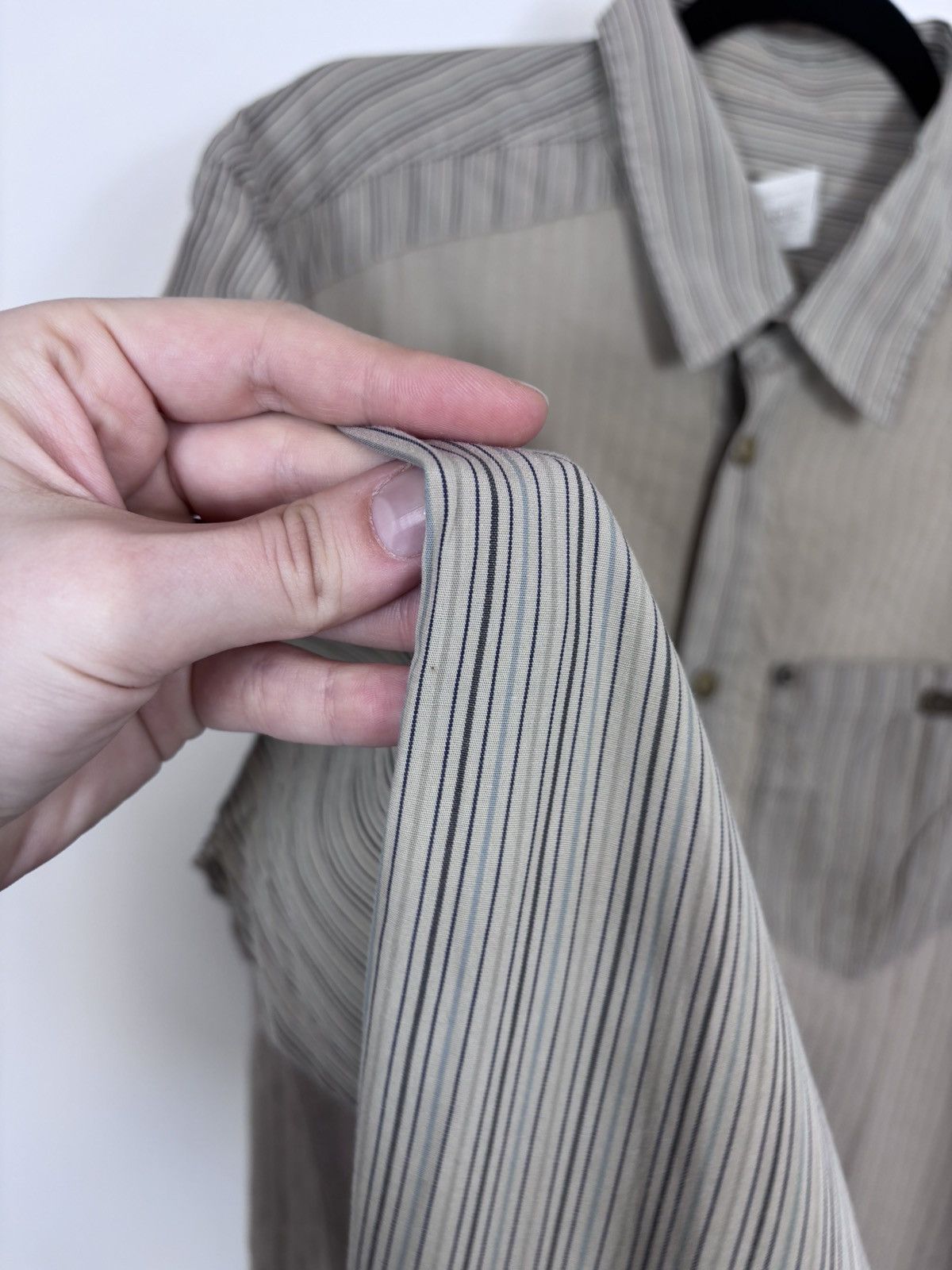 Dolce & Gabbana Dolce & Gabbana Vintage Men’s Beige Striped Button Up Shirt Size US XL / EU 56 / 4 - 14 Thumbnail