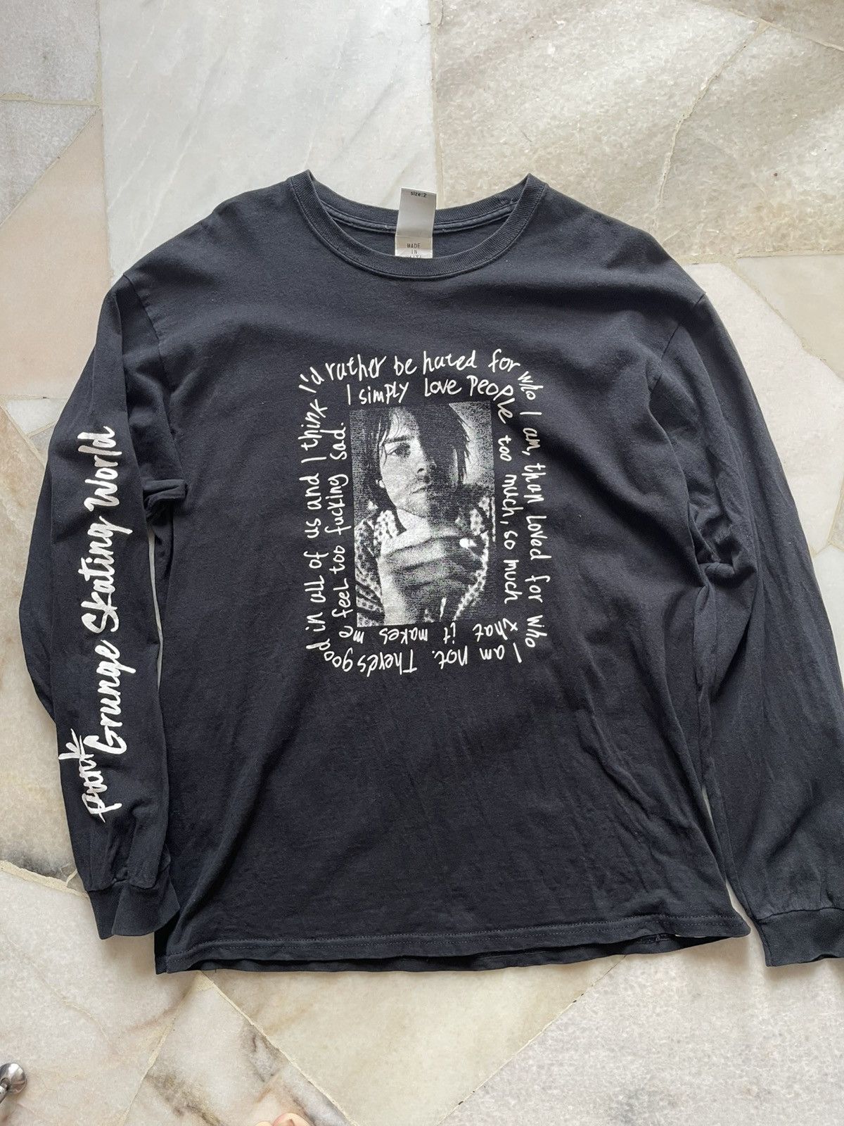 Band Tees X Girl Kurt Cobain Charles peterson Long Sleeve Size US L / EU 52-54 / 3 - 5 Thumbnail