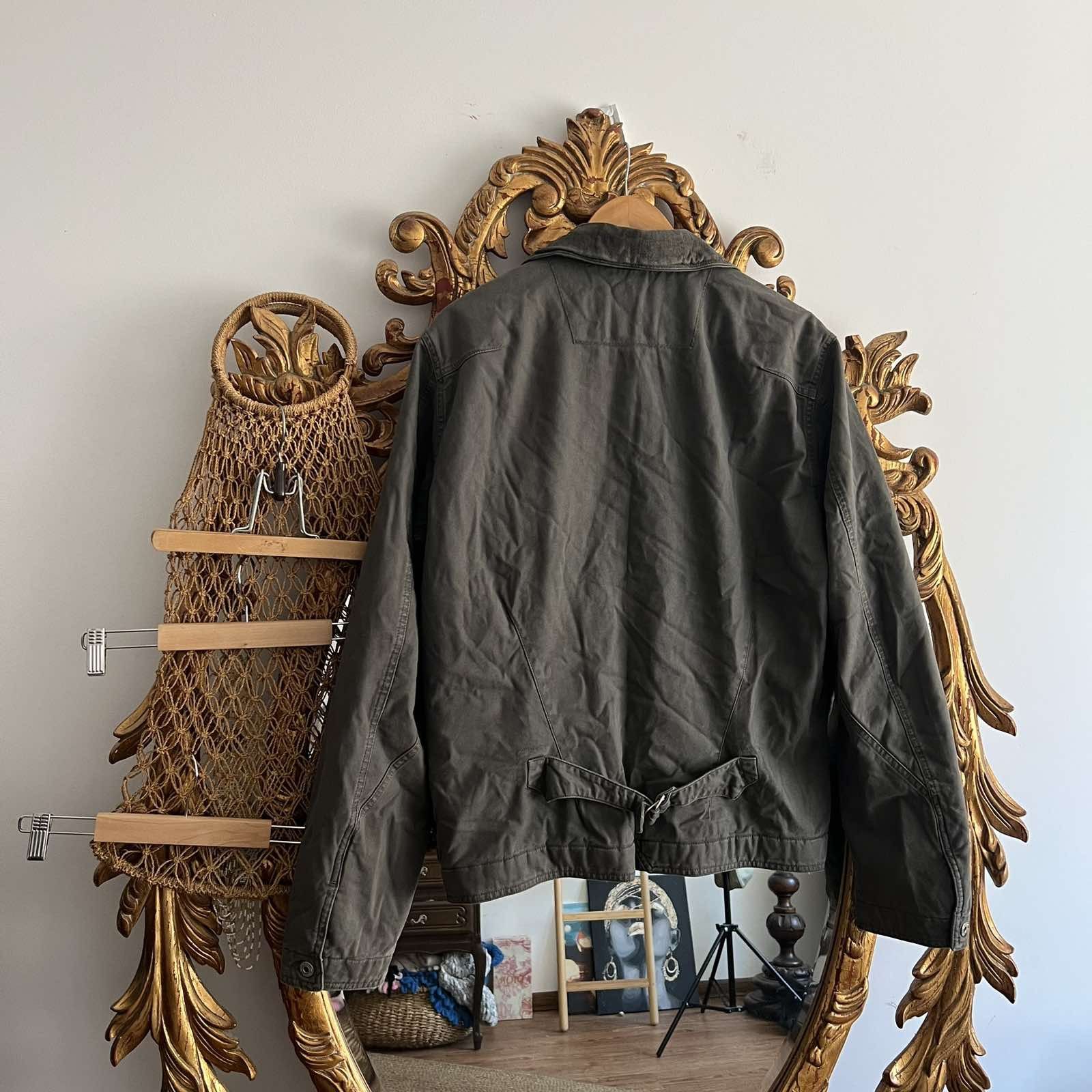 Designer × Diesel × Vintage Vintage Diesel Industry Leather Collar Denim Faded Jacket Size US XL / EU 56 / 4 - 3 Thumbnail