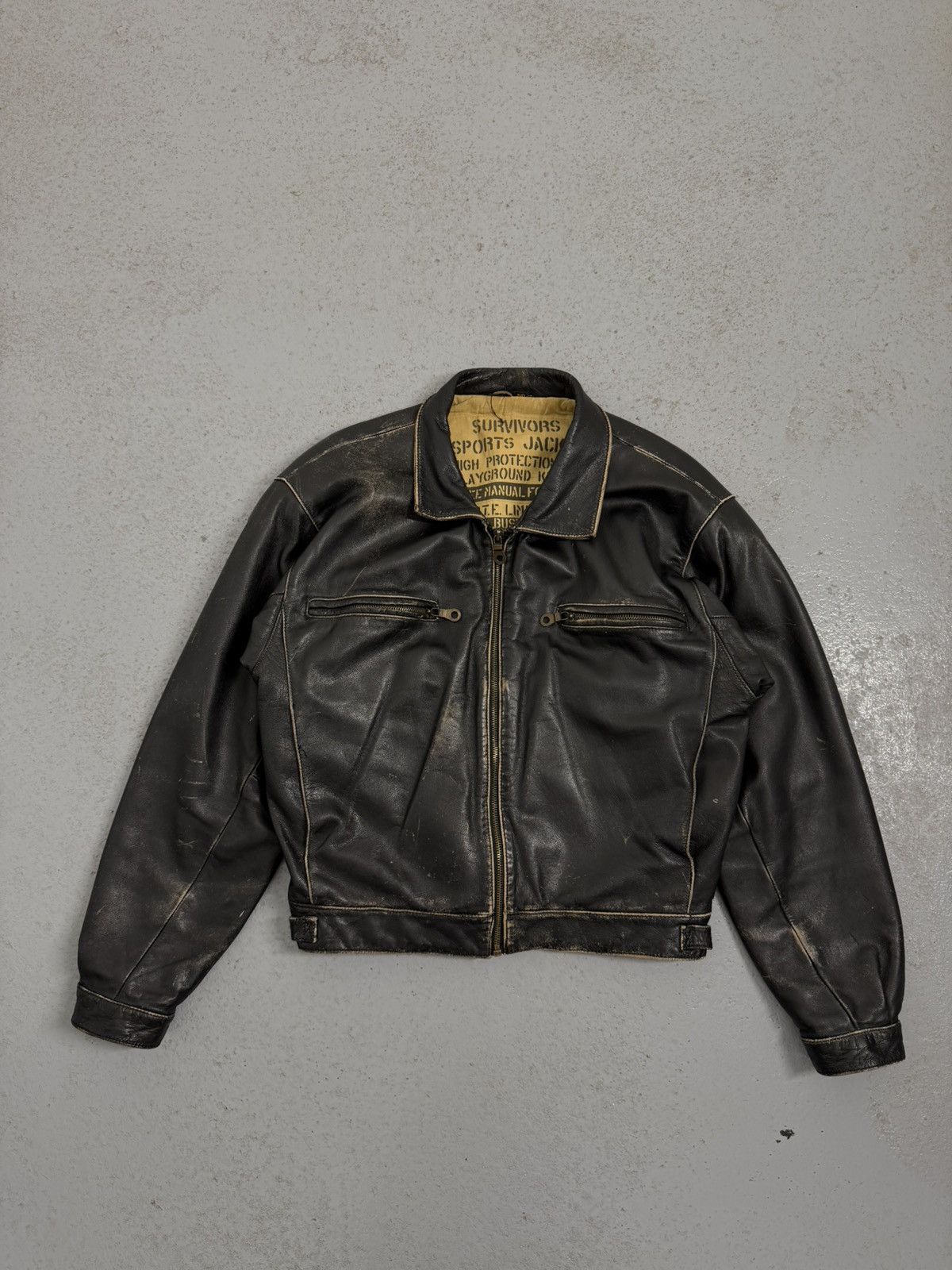 Genuine Leather Vintage Altantic Shores Key West Florida Leather Jacket Size US M / EU 48-50 / 2 - 2 Thumbnail