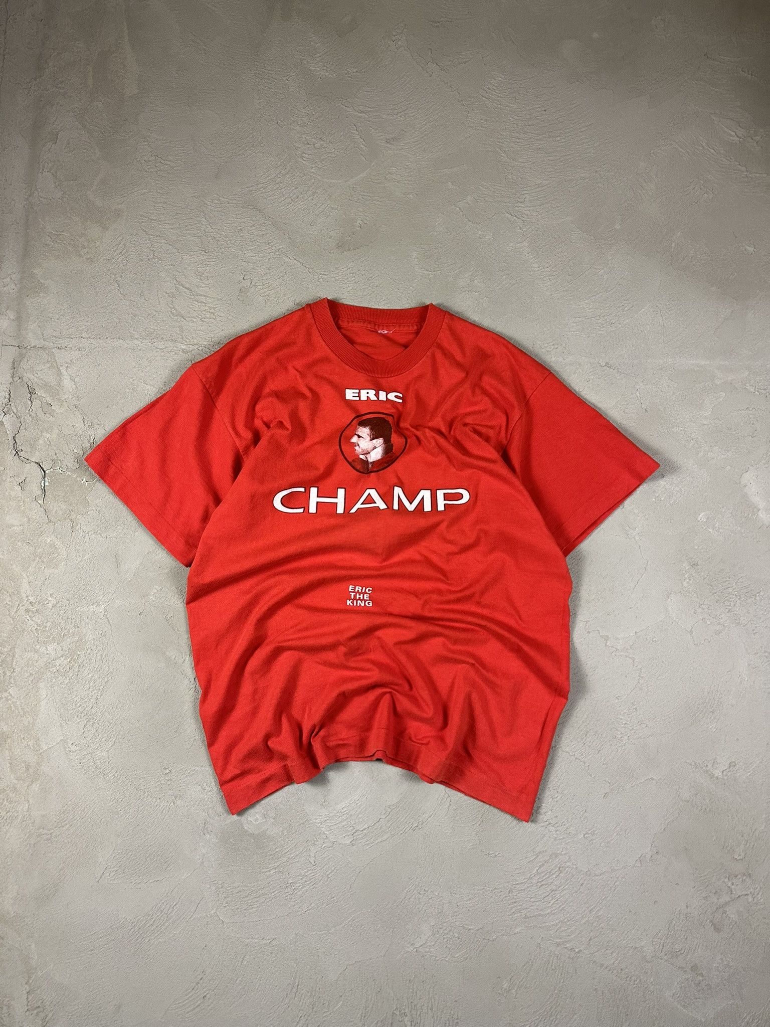 Vintage 90s Vintage Eric Cantona Manchester United Soccer T-shirt Size US L / EU 52-54 / 3 - 1 Thumbnail