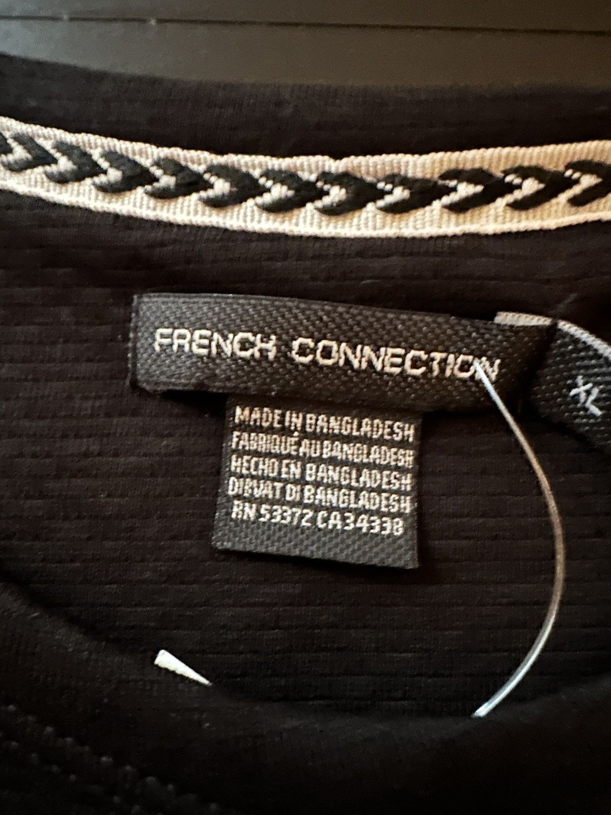 French Connection Black T-Shirt Size US XL / EU 56 / 4 - 3 Thumbnail