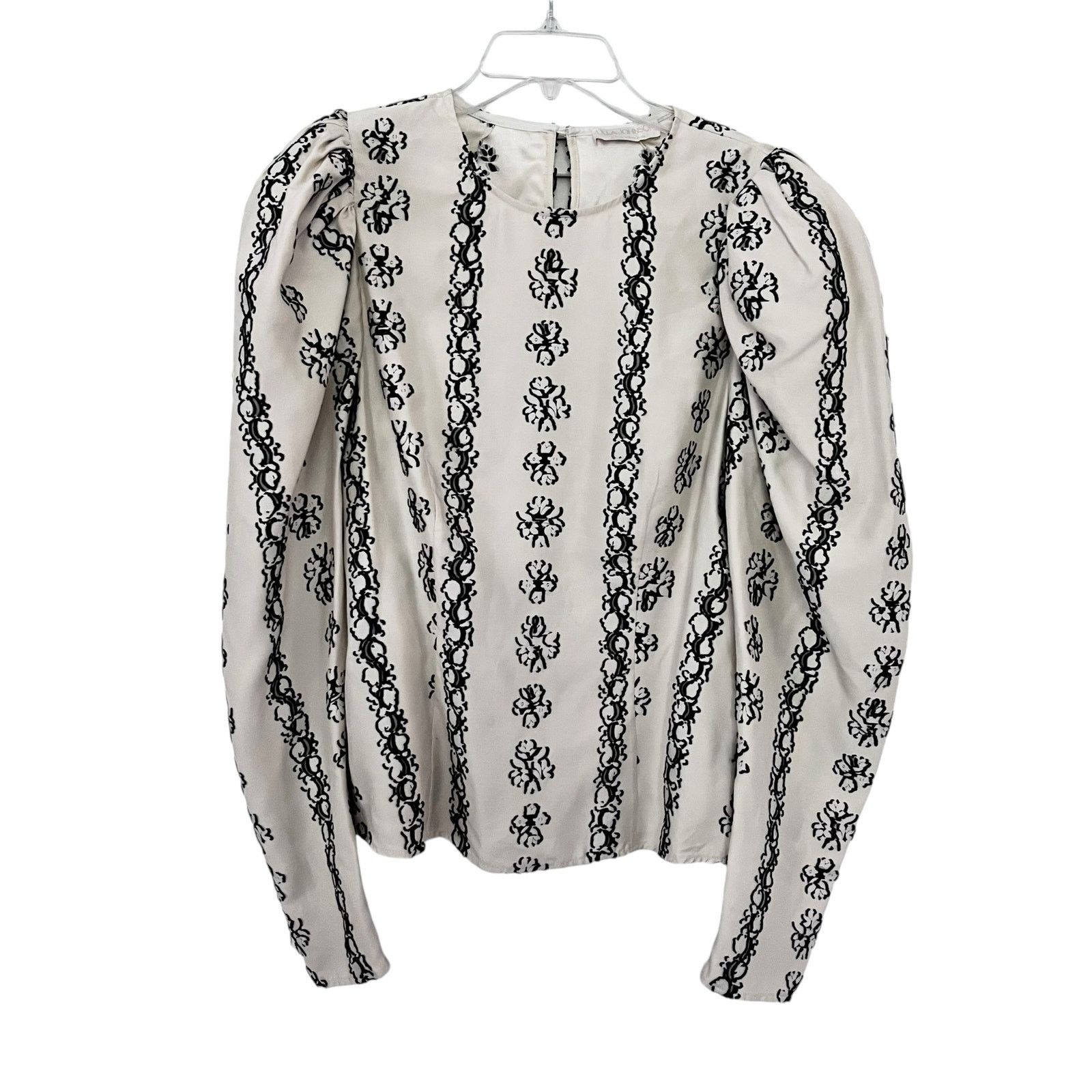 Ulla Johnson Ulla Johnson Layla Silk Floral Embroidered Ivory Blouse Size M / US 6-8 / IT 42-44 - 2 Thumbnail