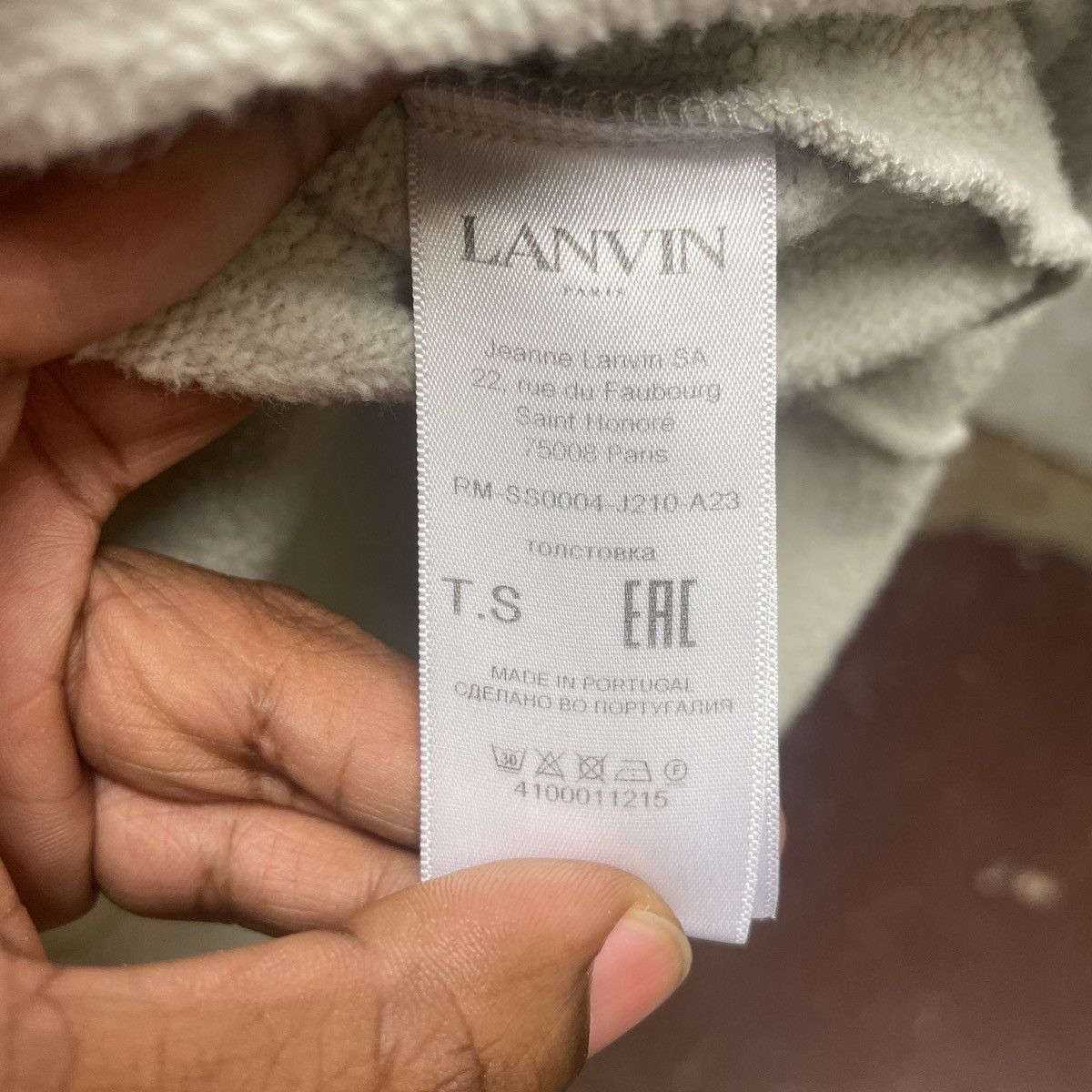 Lanvin Paris Logo Embroidered Crewneck Size L