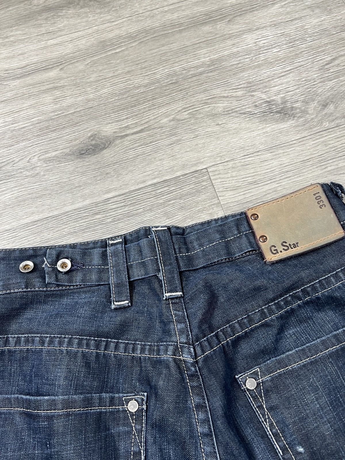 G-Star Vtg G-Star Raw Jeans Dark Wash Blue Loose Straight Denim Y2K Size US 30 / EU 46 - 6 Thumbnail